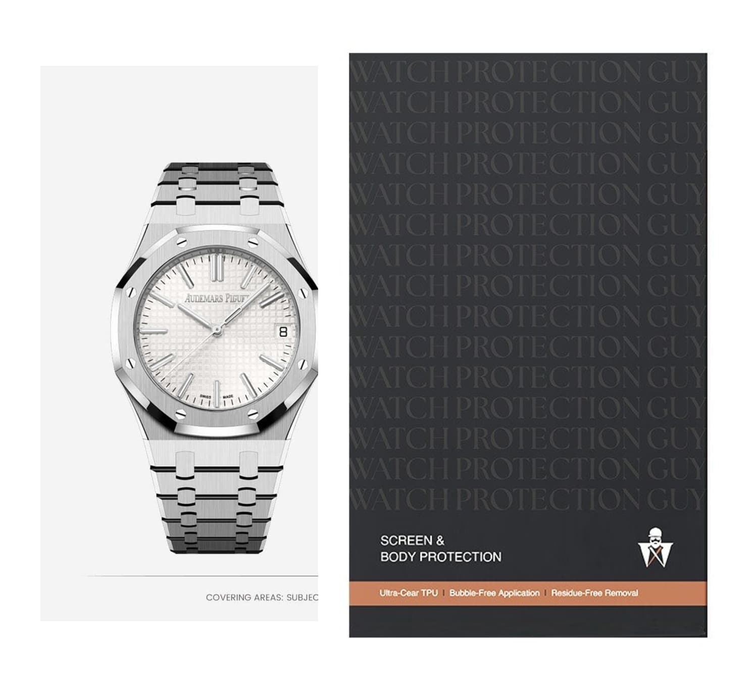Audemars Piguet Royal Oak 41 (Blue Dial) 15510ST, protection film kit