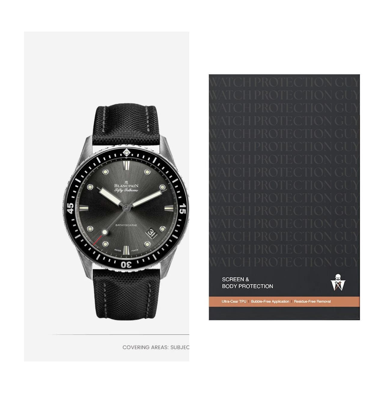 Blancpain Fifty Fathoms 5000-1110-B52A, protection film kit