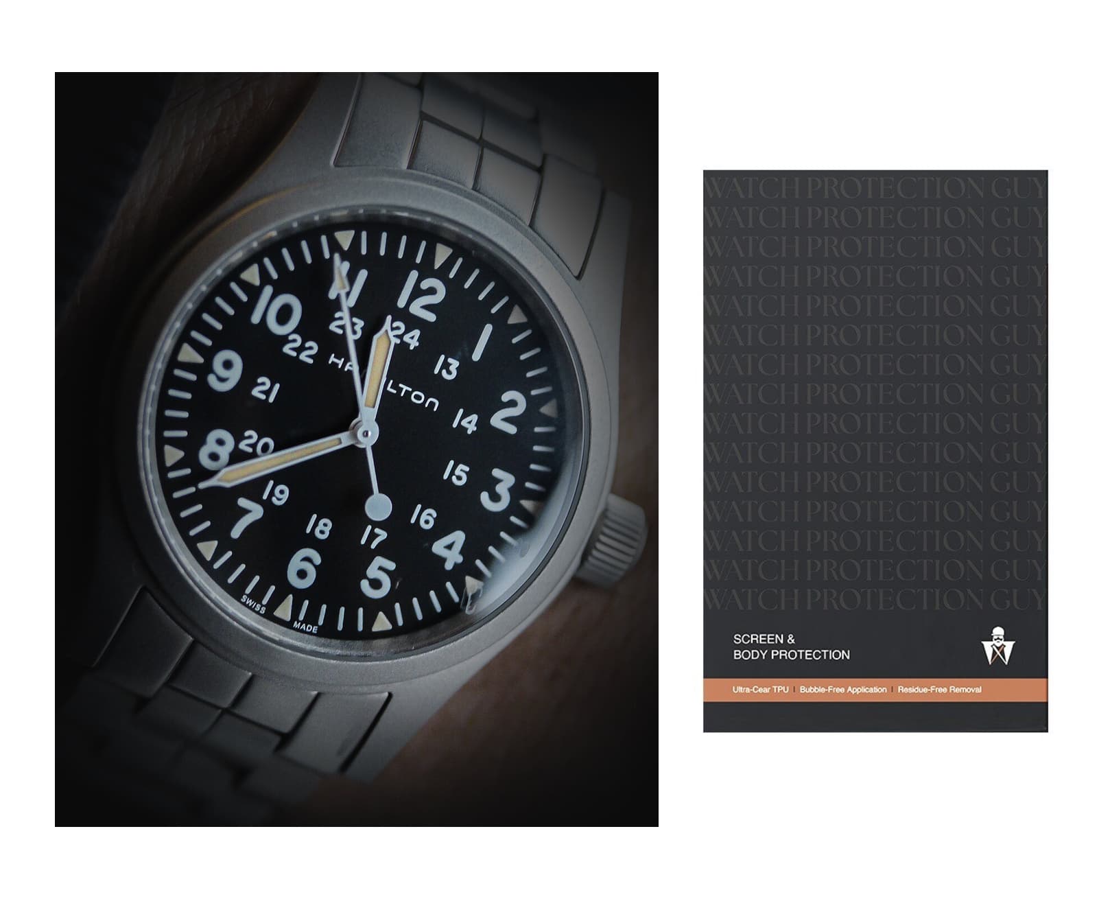 Hamilton Khaki Field Mechanical 38 H69439931, protection film kit