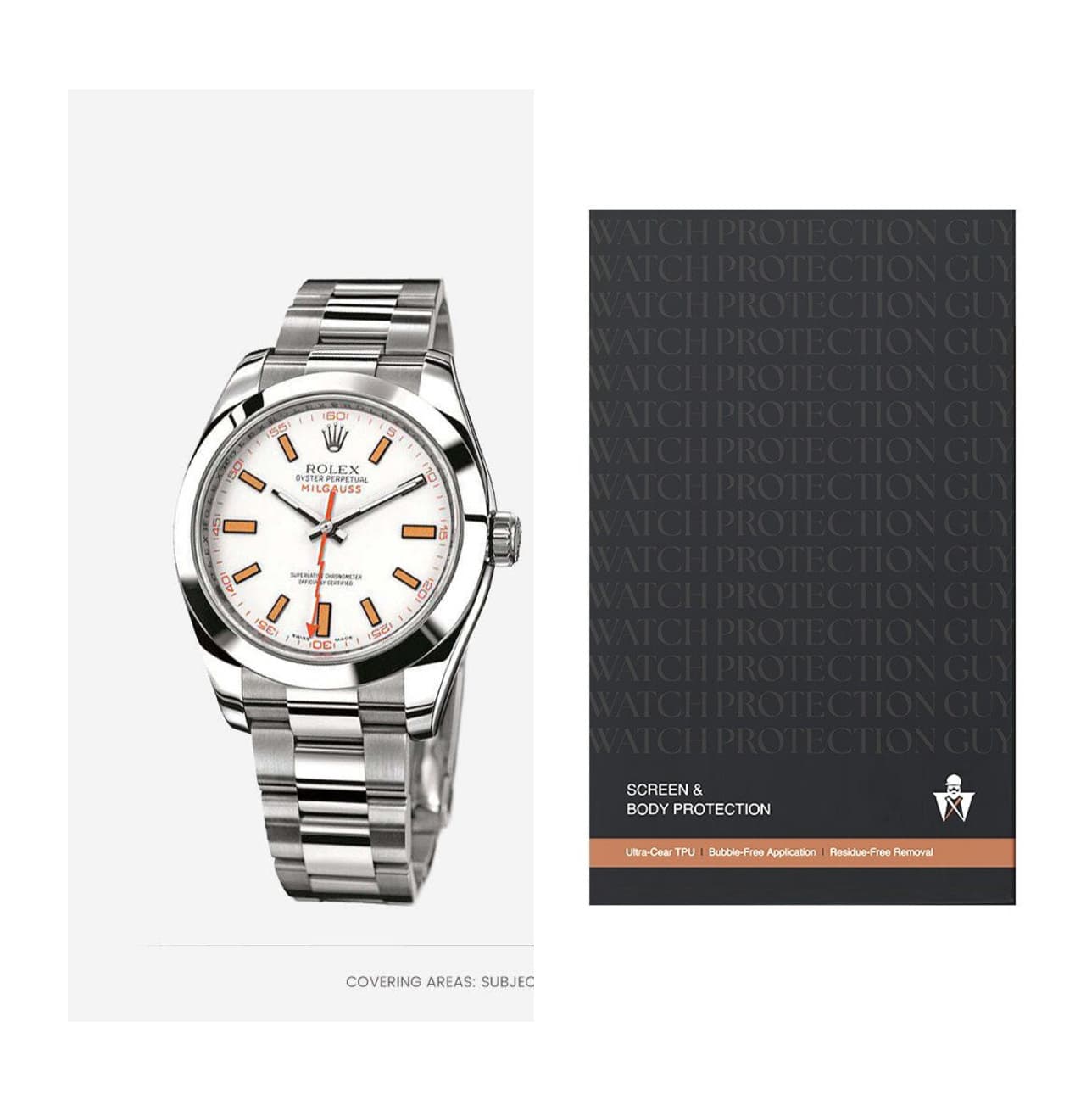 Rolex Milgauss 116400-72400, protection film kit