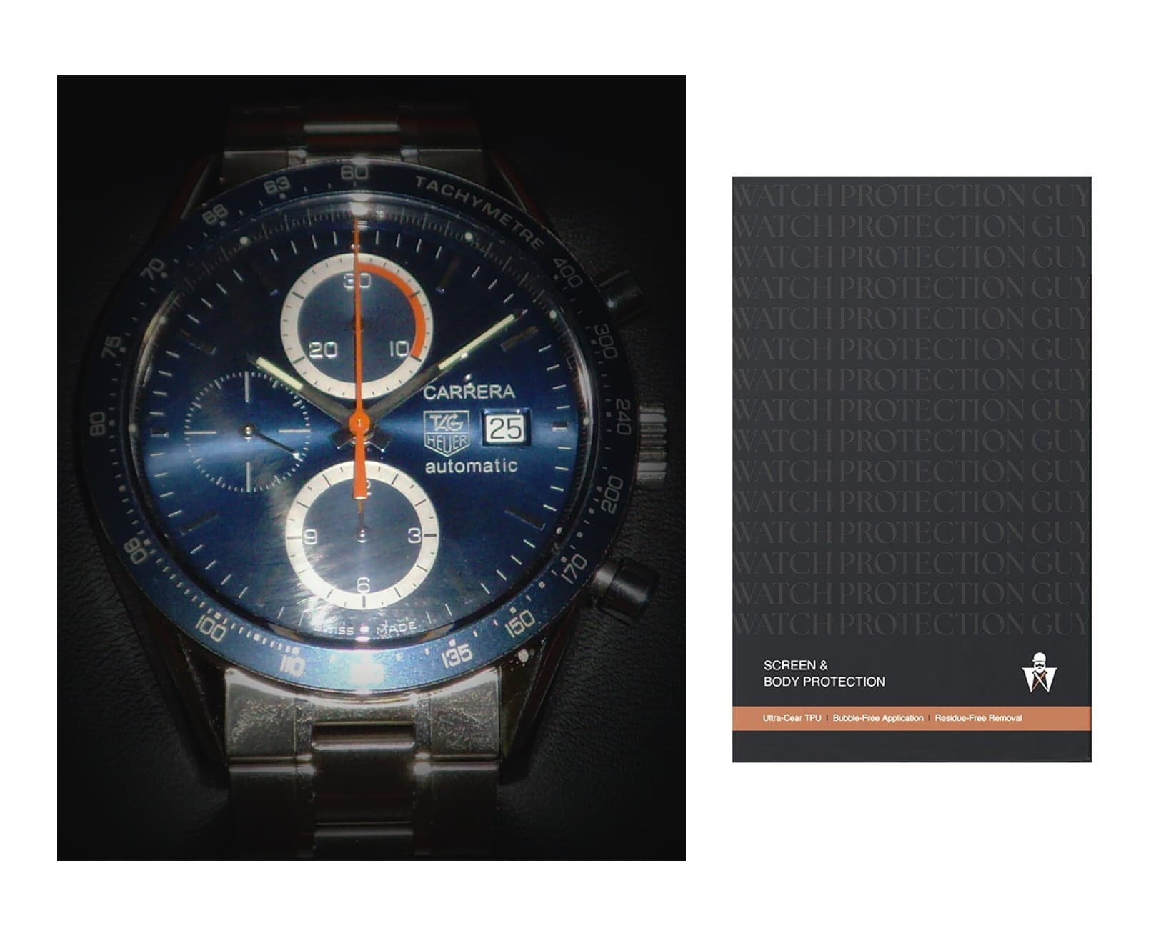 TAG Heuer Carrera Chronograph 39 CBN2010.BA0642, protection film kit