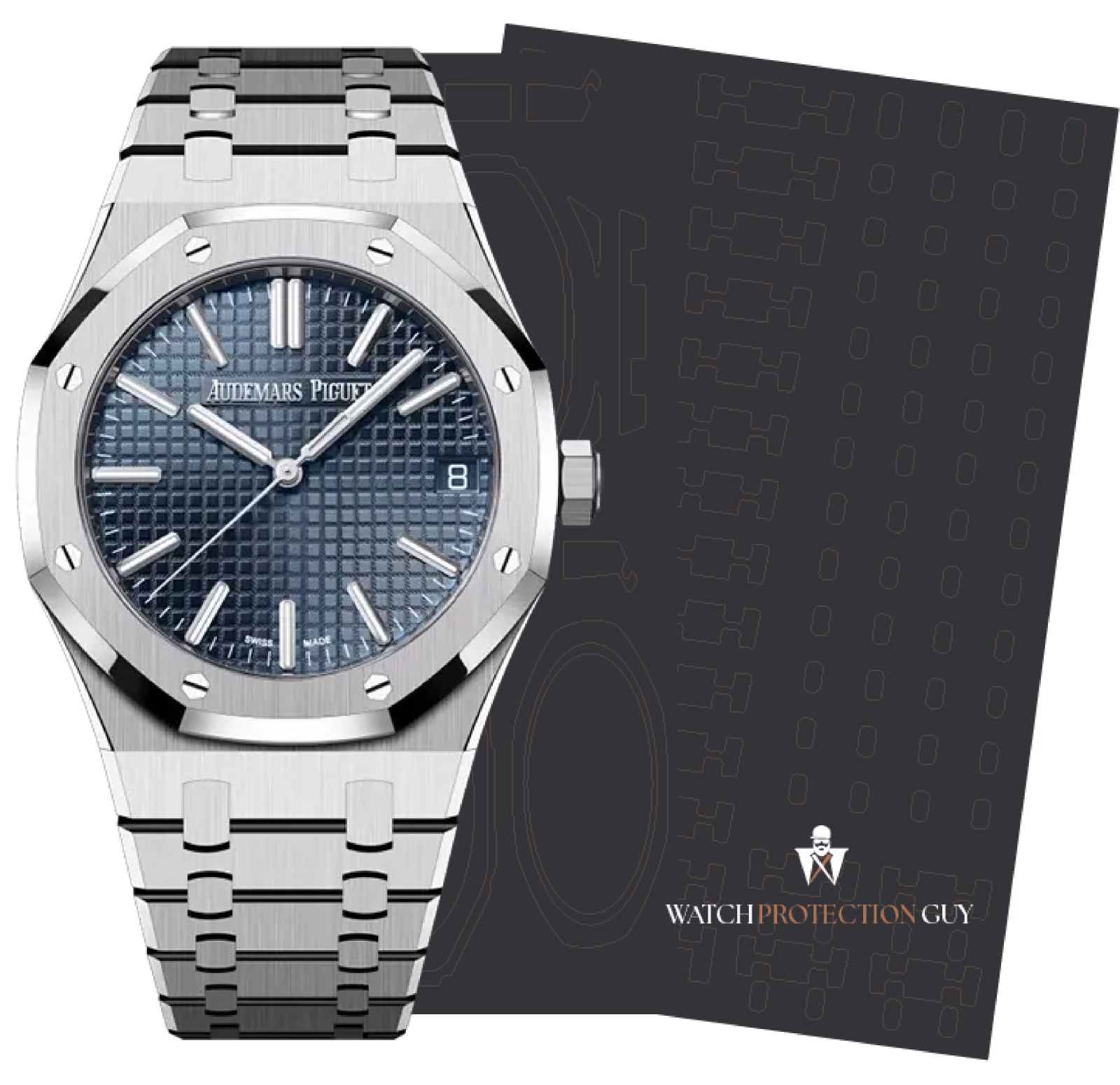 Audemars Piguet Royal Oak 41 (Blue Dial) 15510ST, protection film kit