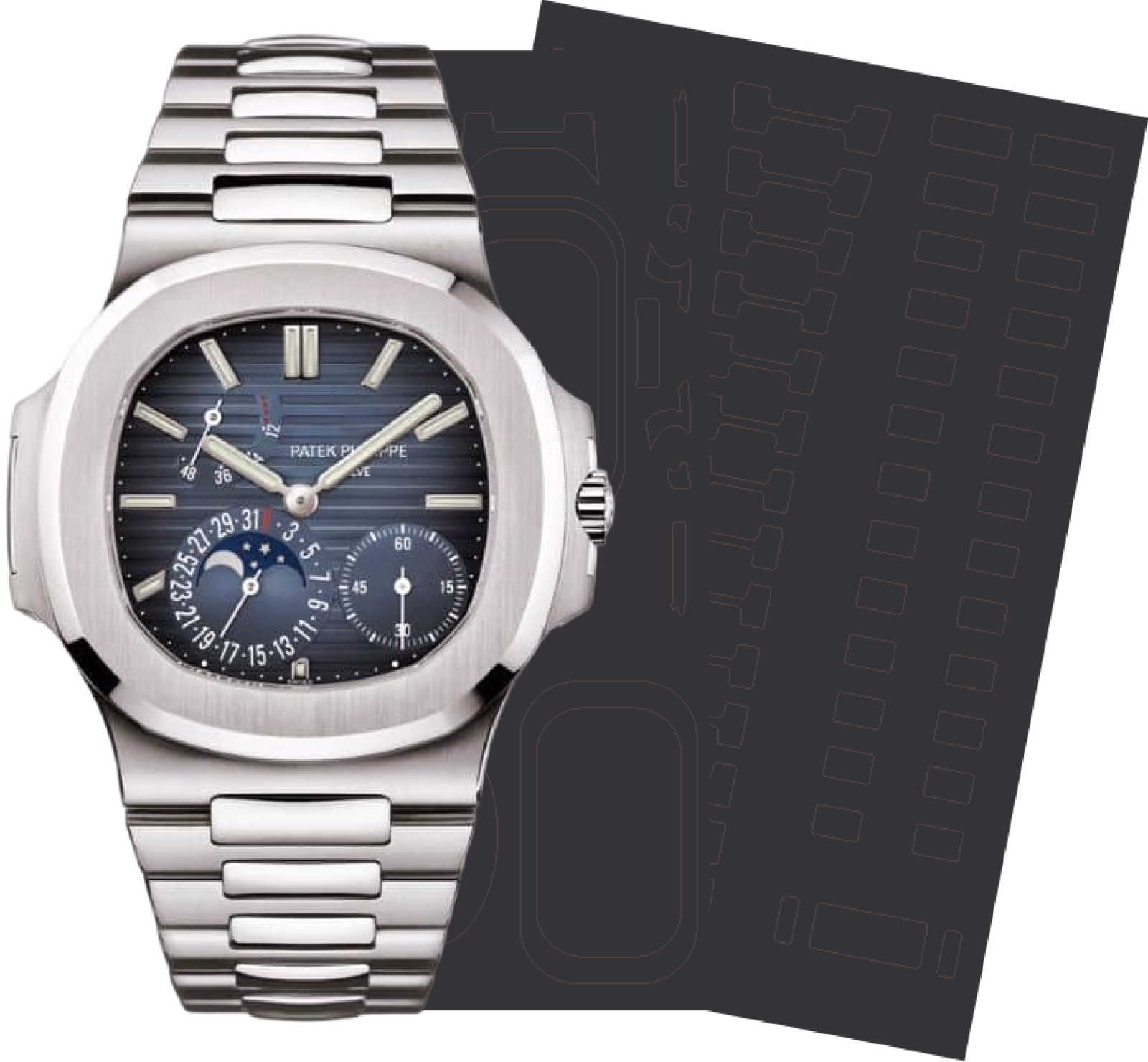 Patek Philippe Nautilus Moon Phase 5712/1A, protection film kit