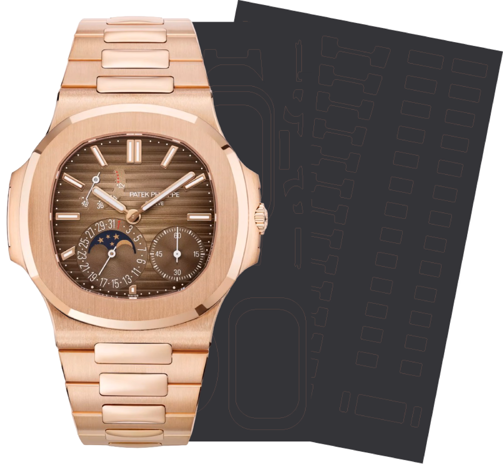 Patek Philippe Nautilus Moon Phase 5712/1R-001, protection film kit