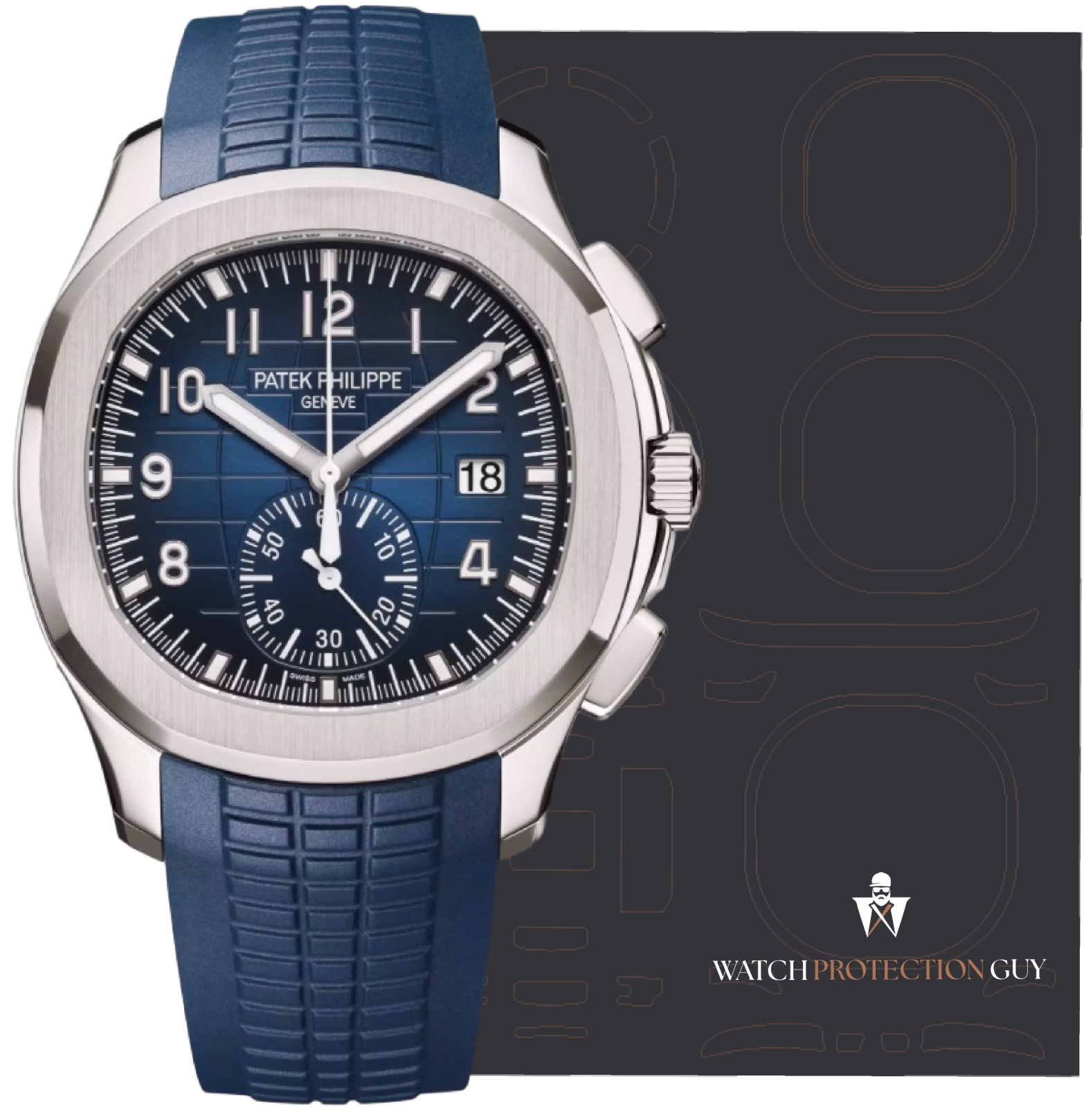 Patek Philippe AQUANAUT CHRONOGRAPH 5968G-001, protection film kit