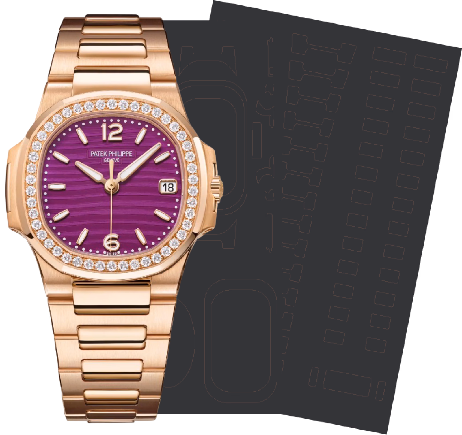 Patek Philippe DATE. CENTRAL SECONDS 7010/1R-013, protection film kit