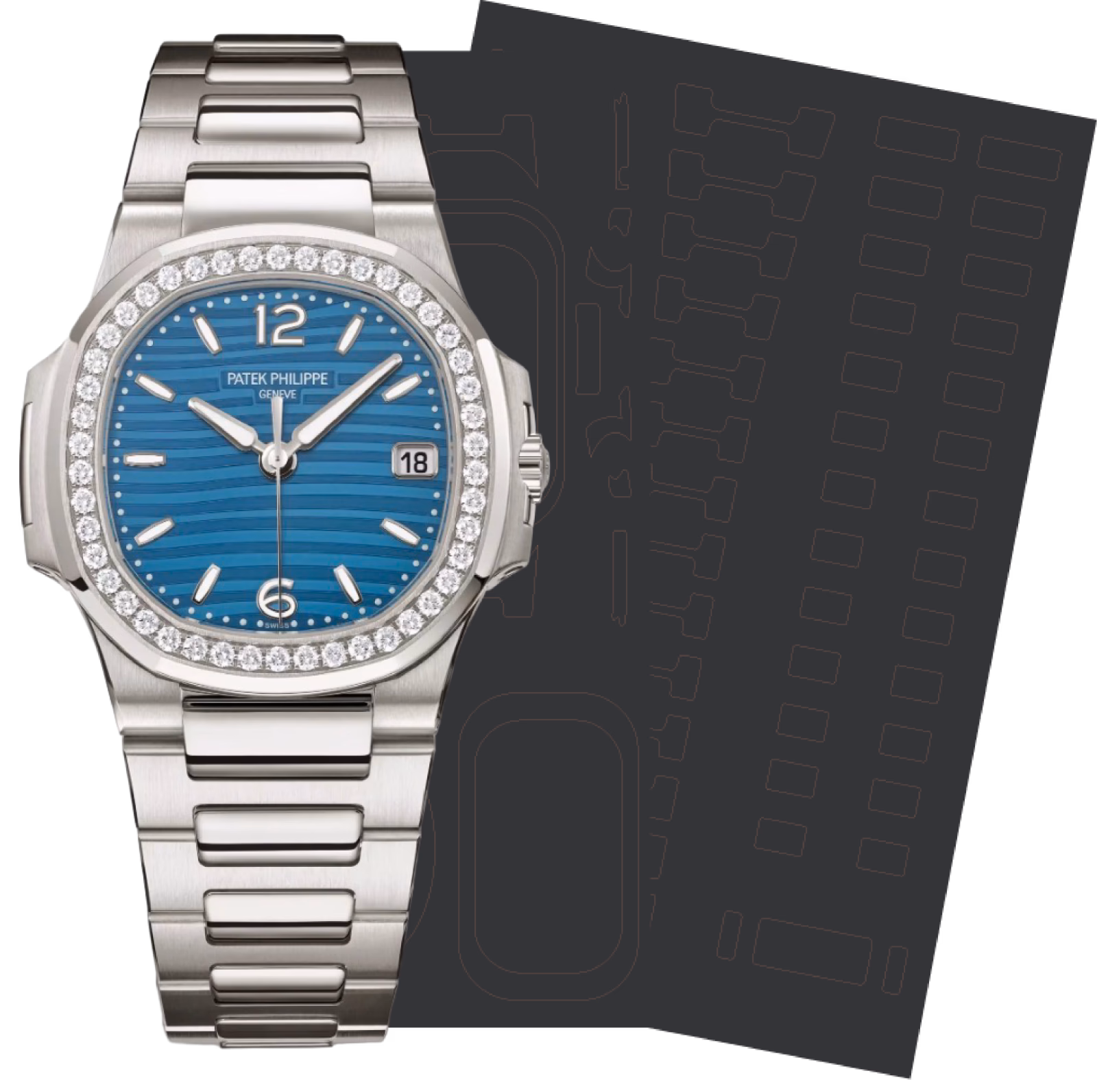 Patek Philippe DATE. CENTRAL SECONDS 7010/1G-013, protection film kit