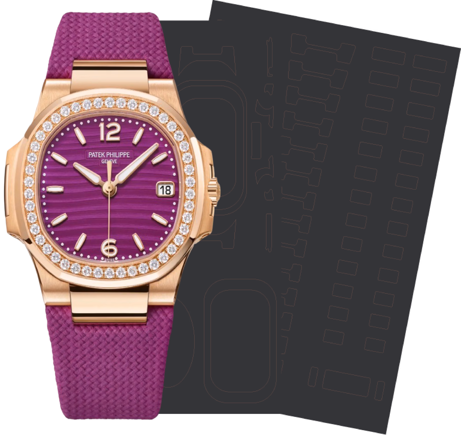 Patek Philippe DATE. CENTRAL SECONDS 7010R-013, protection film kit