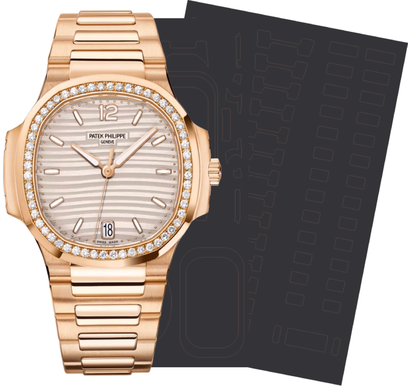 Patek Philippe DATE. SWEEP SECONDS 7118/1200R-010, protection film kit