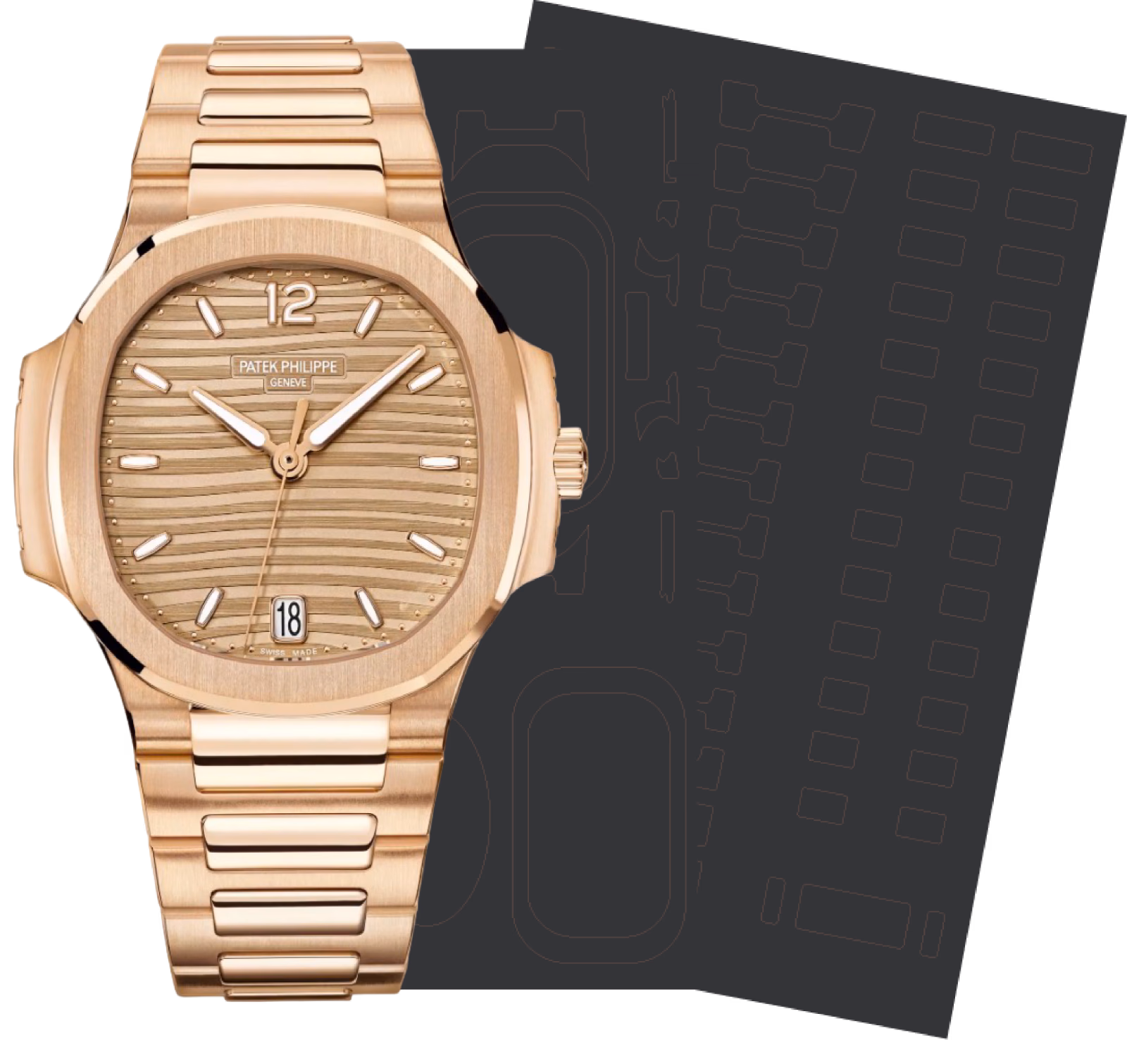 Patek Philippe Nautilus 35.2 7118/1R-001, protection film kit