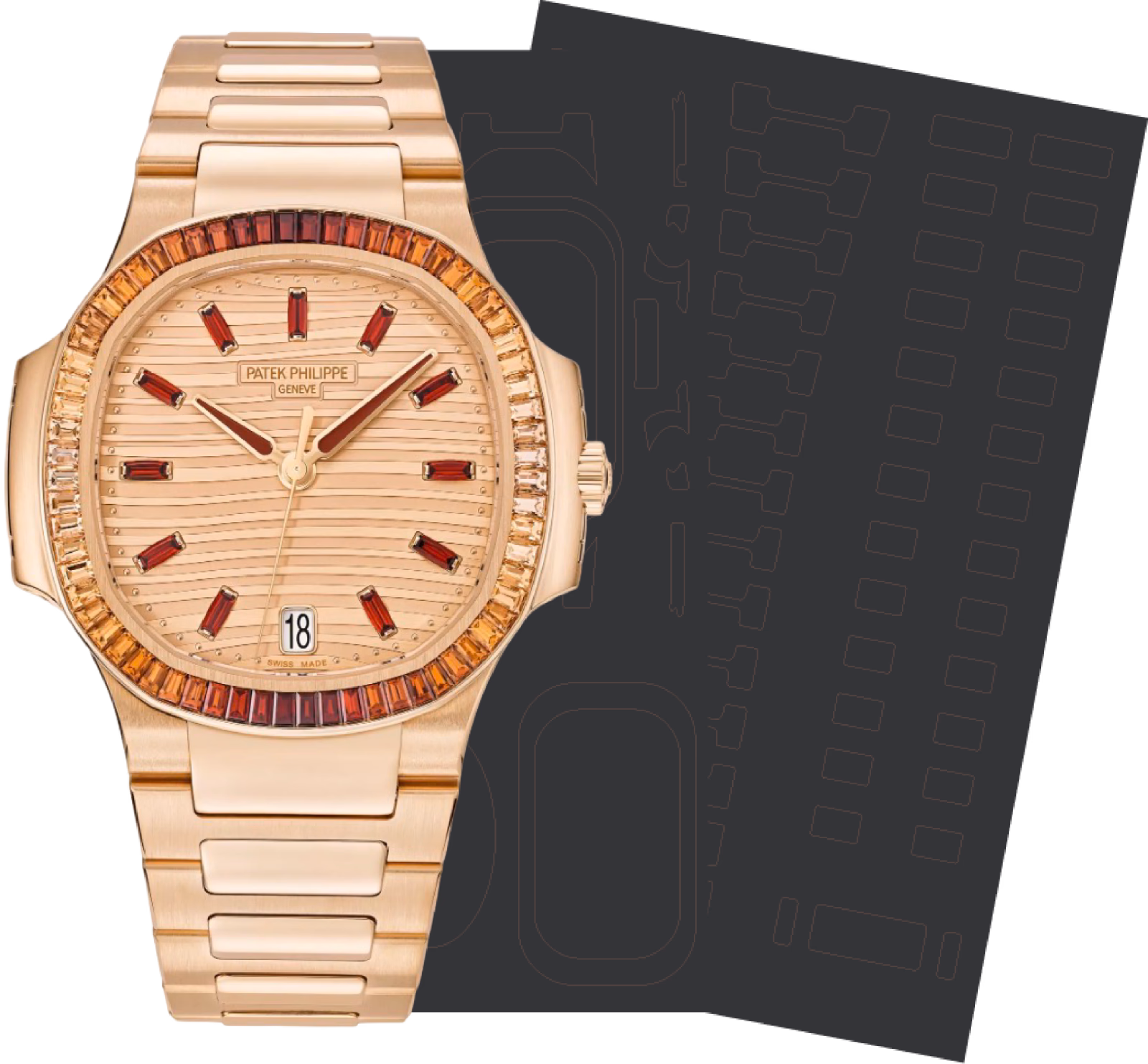 Patek Philippe NAUTILUS. JOAILLERIE 7118/1300R-001 , protection film kit