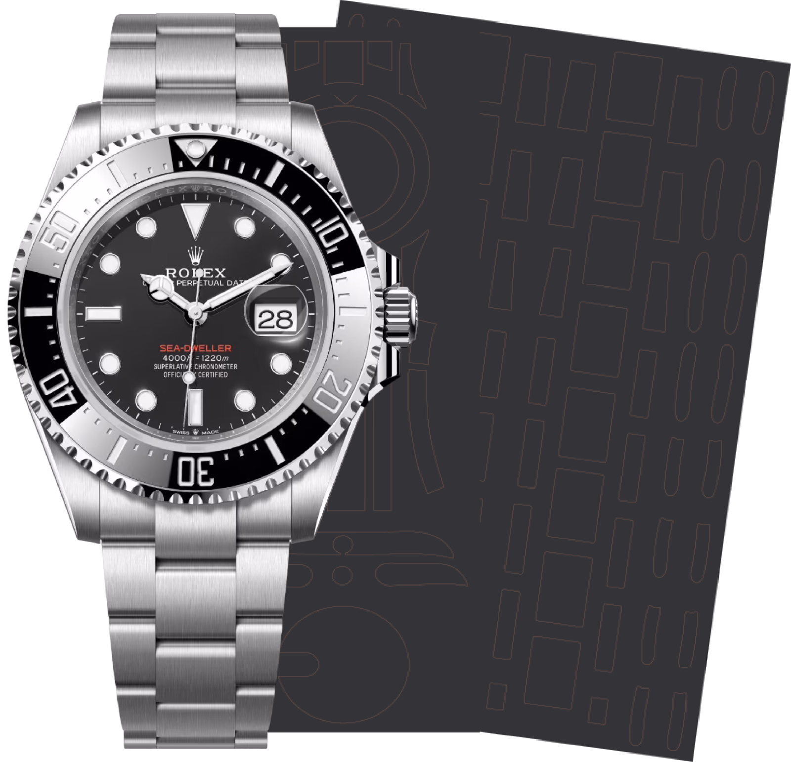 Rolex Sea-Dweller 43 126600, protection film kit