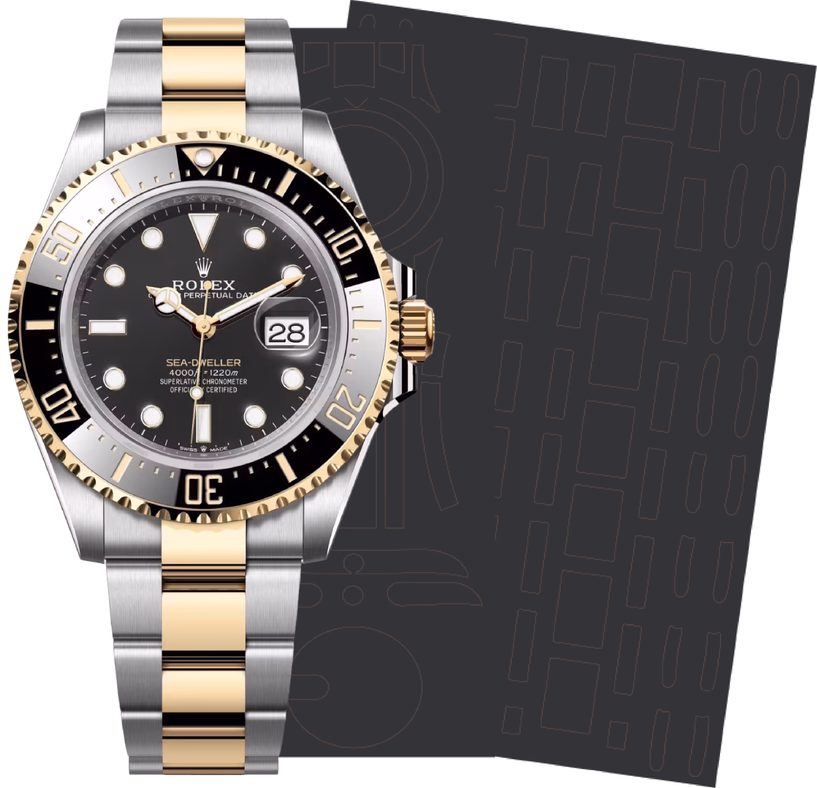Rolex Sea-Dweller 43 126603, protection film kit