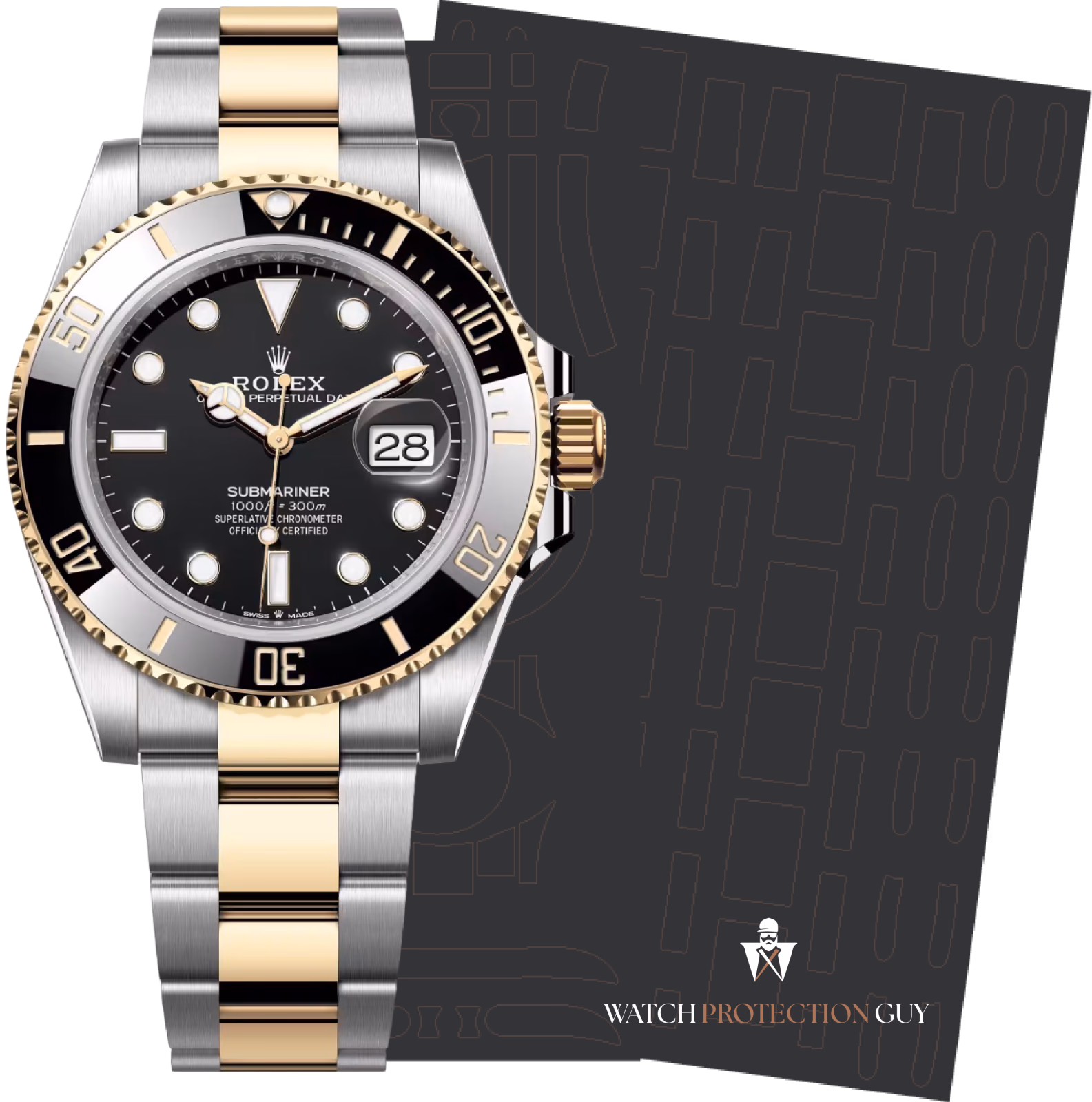 Rolex Submariner Date 126610LV-0002, protection film kit