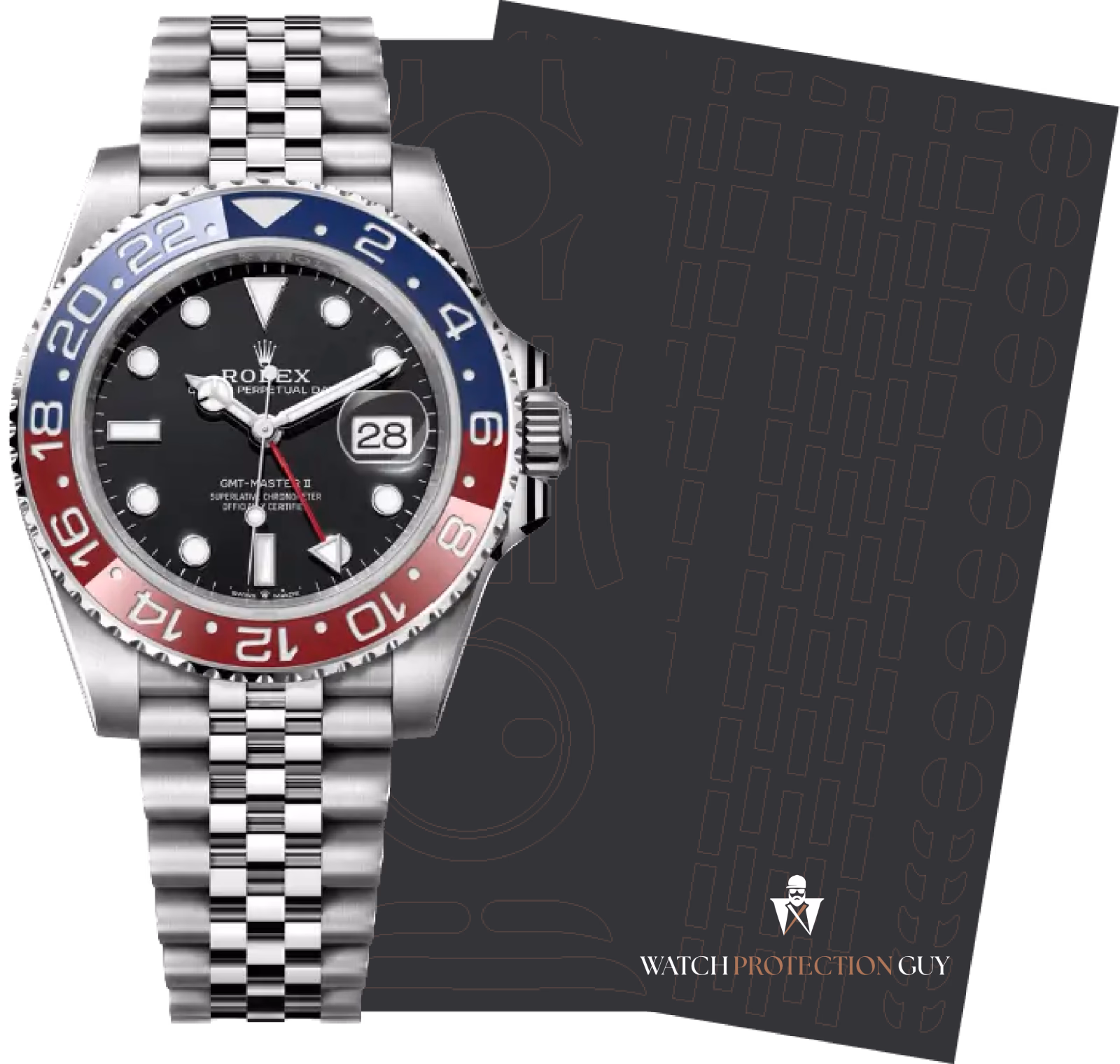 Rolex GMT-Master II Pepsi 126710BLRO, protection film kit