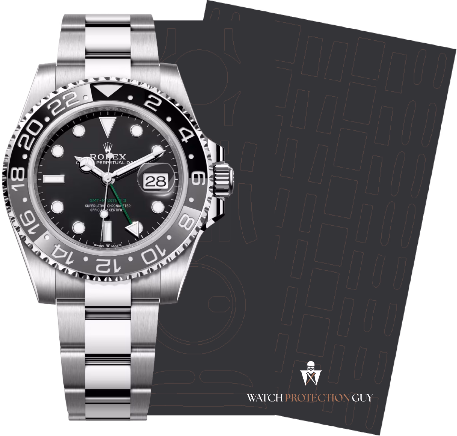 Rolex GMT-Master II Bruce Wayne 126710GRNR, protection film kit