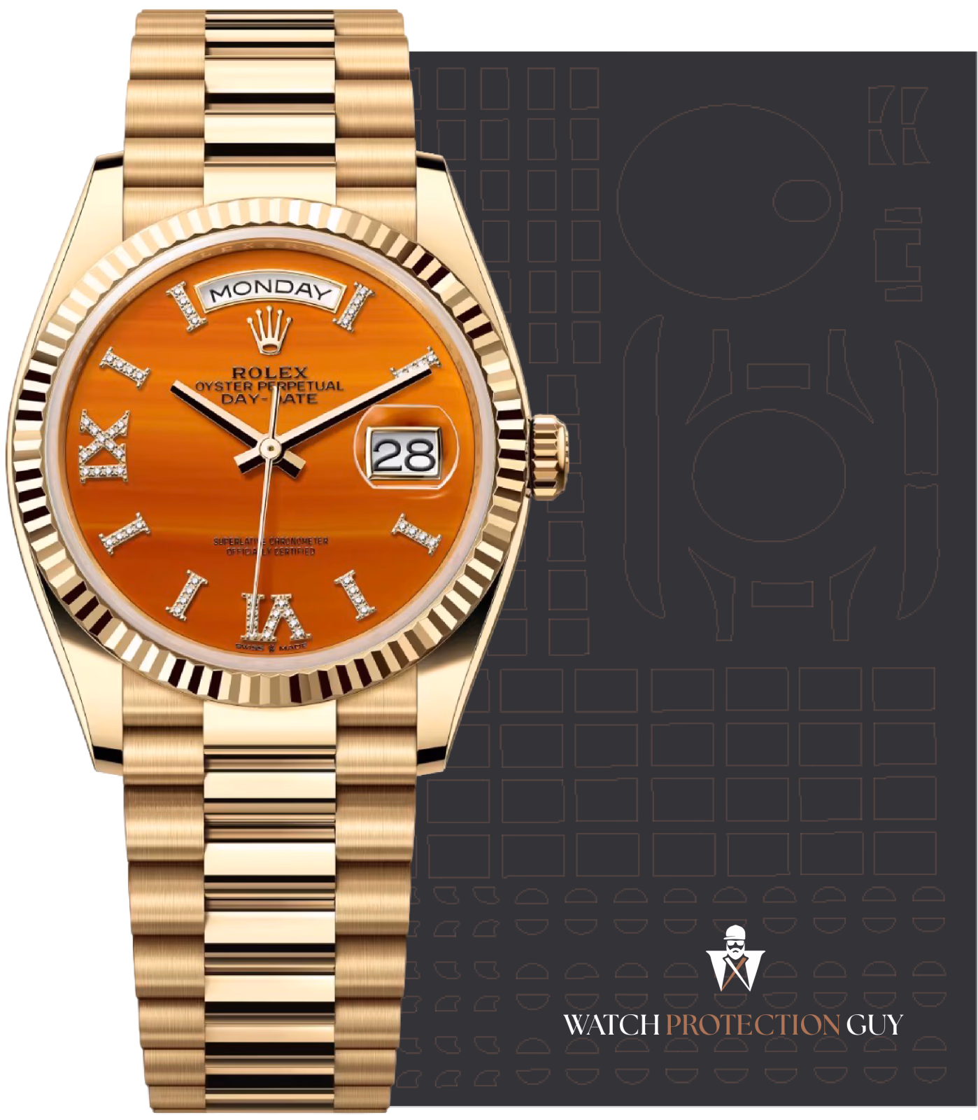Rolex Day-Date 36 128238, protection film kit