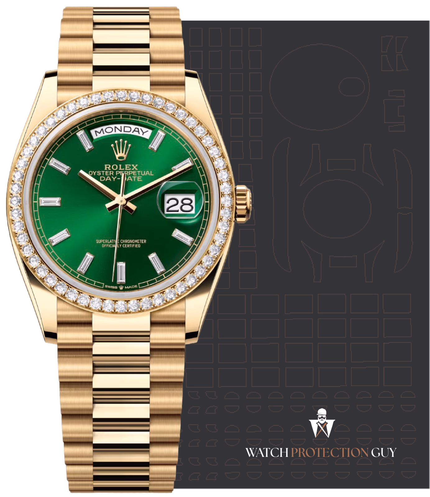 Rolex Day-Date 36 128348RBR, protection film kit