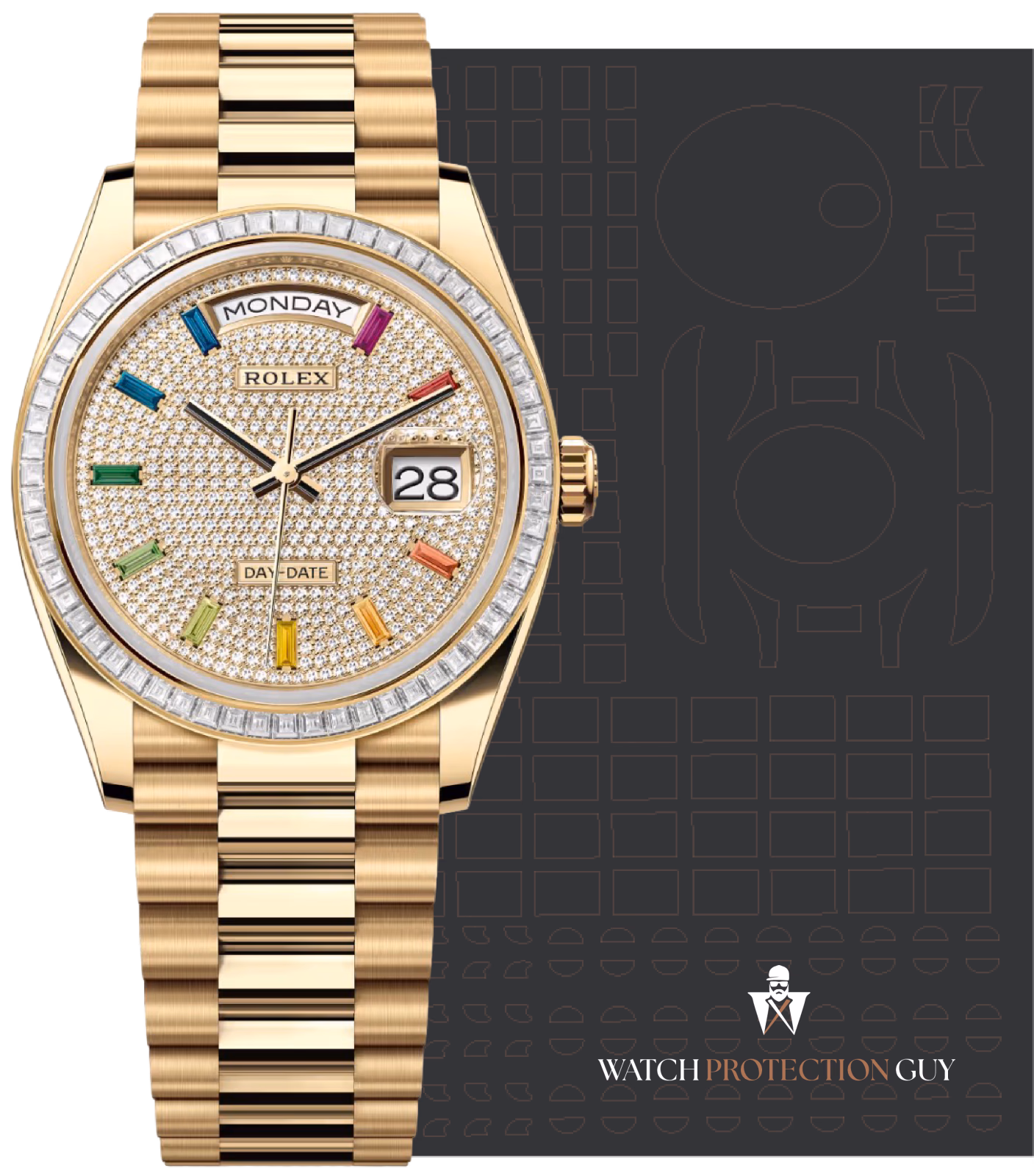 Rolex Day-Date 36 128398TBR, protection film kit