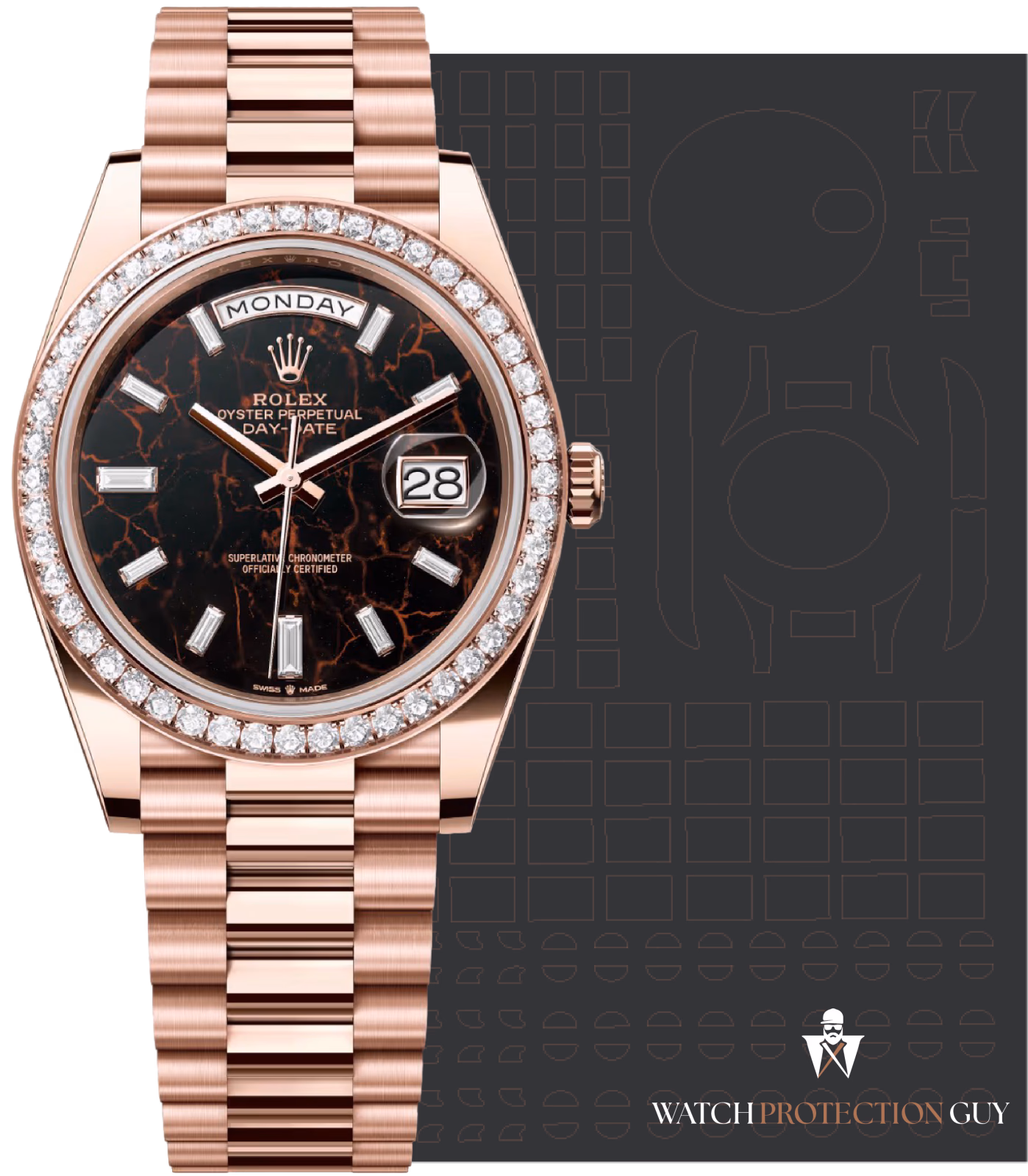 Rolex Day-Date 40 228345RBR, protection film kit