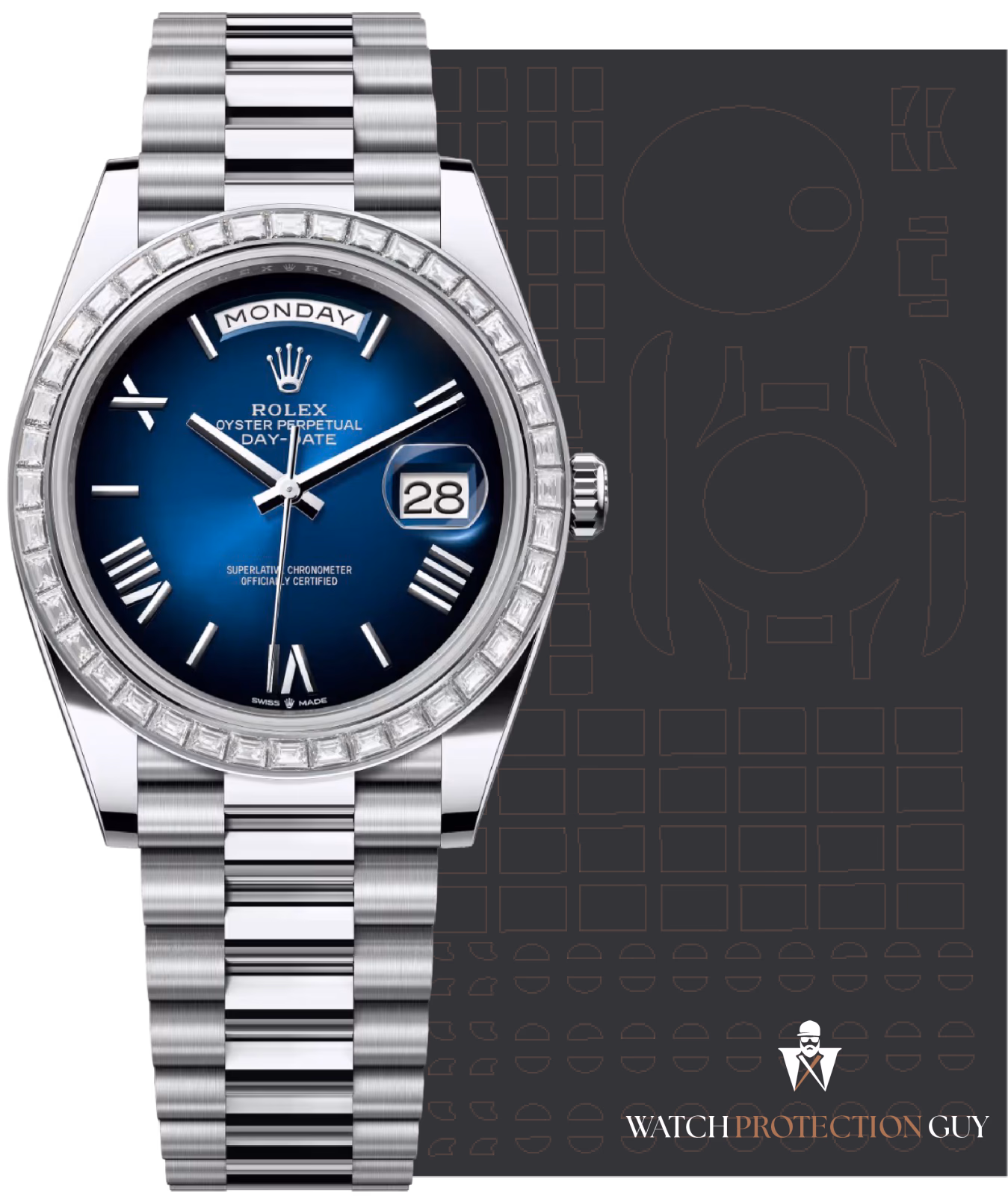 Rolex Day-Date 40 228396TBR, protection film kit