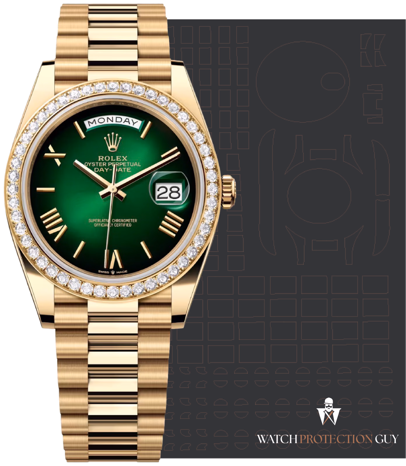 Rolex Day-Date 40  228398TBR, protection film kit