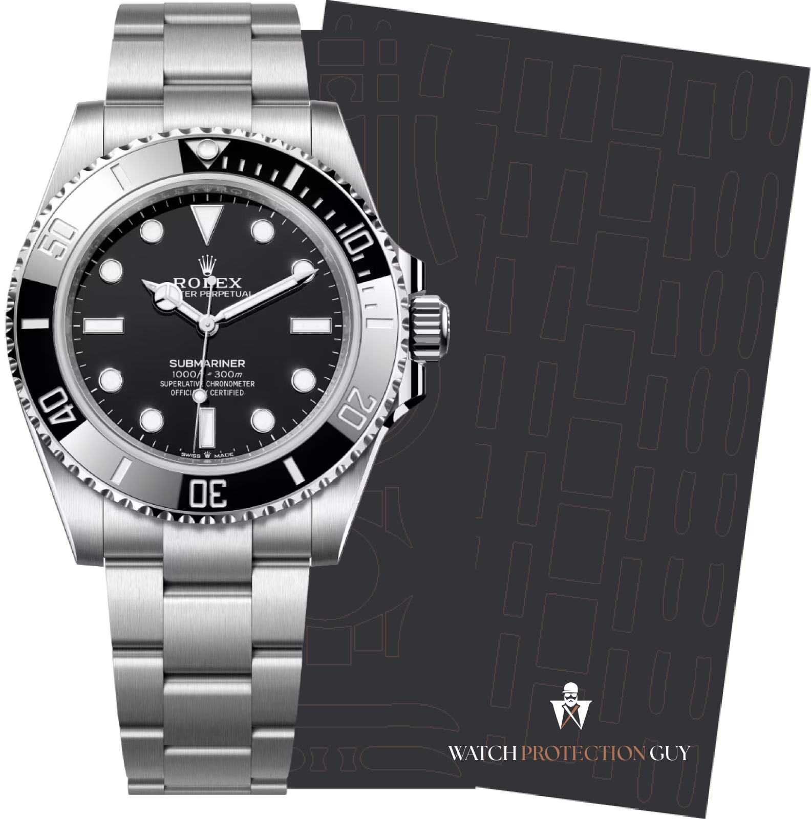 Rolex Submariner No Date 124060, protection film kit