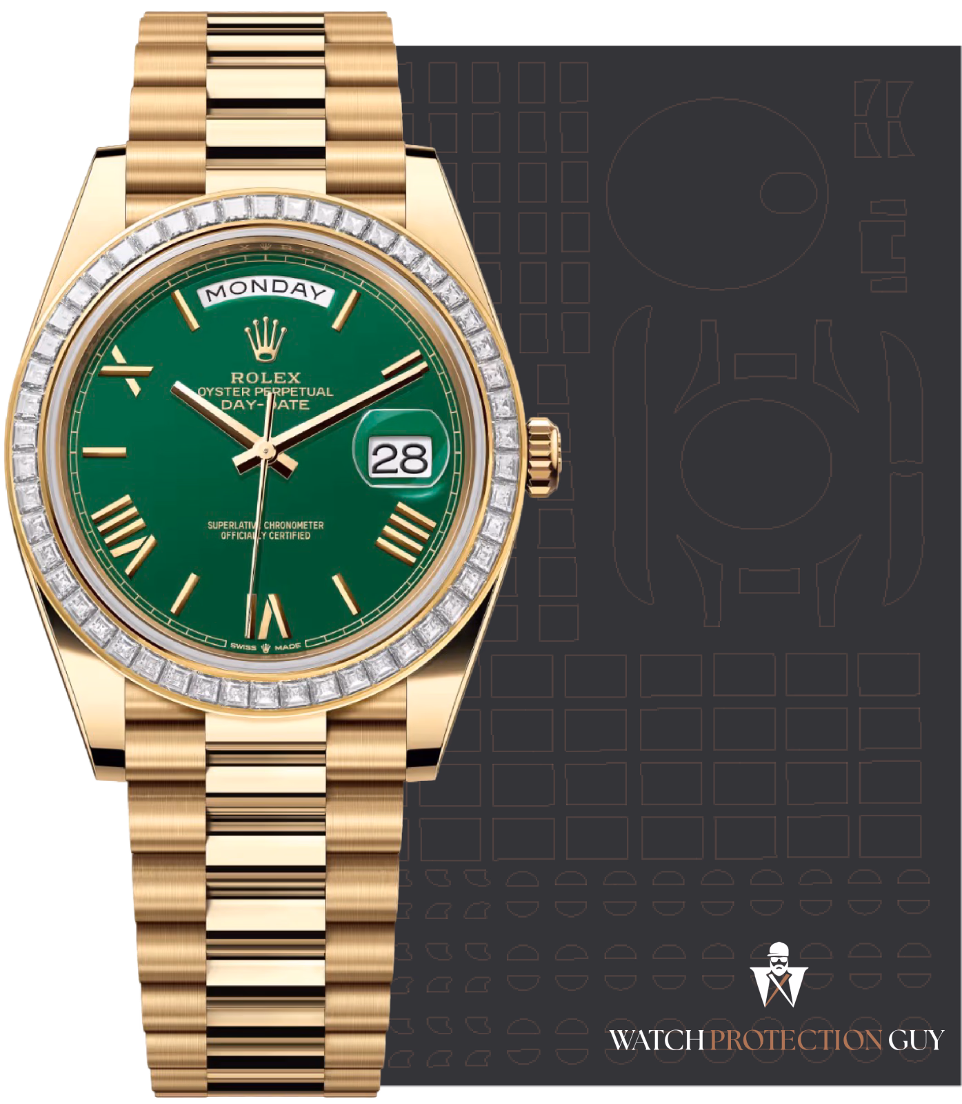 Rolex Day-Date 40 228348RBR, protection film kit