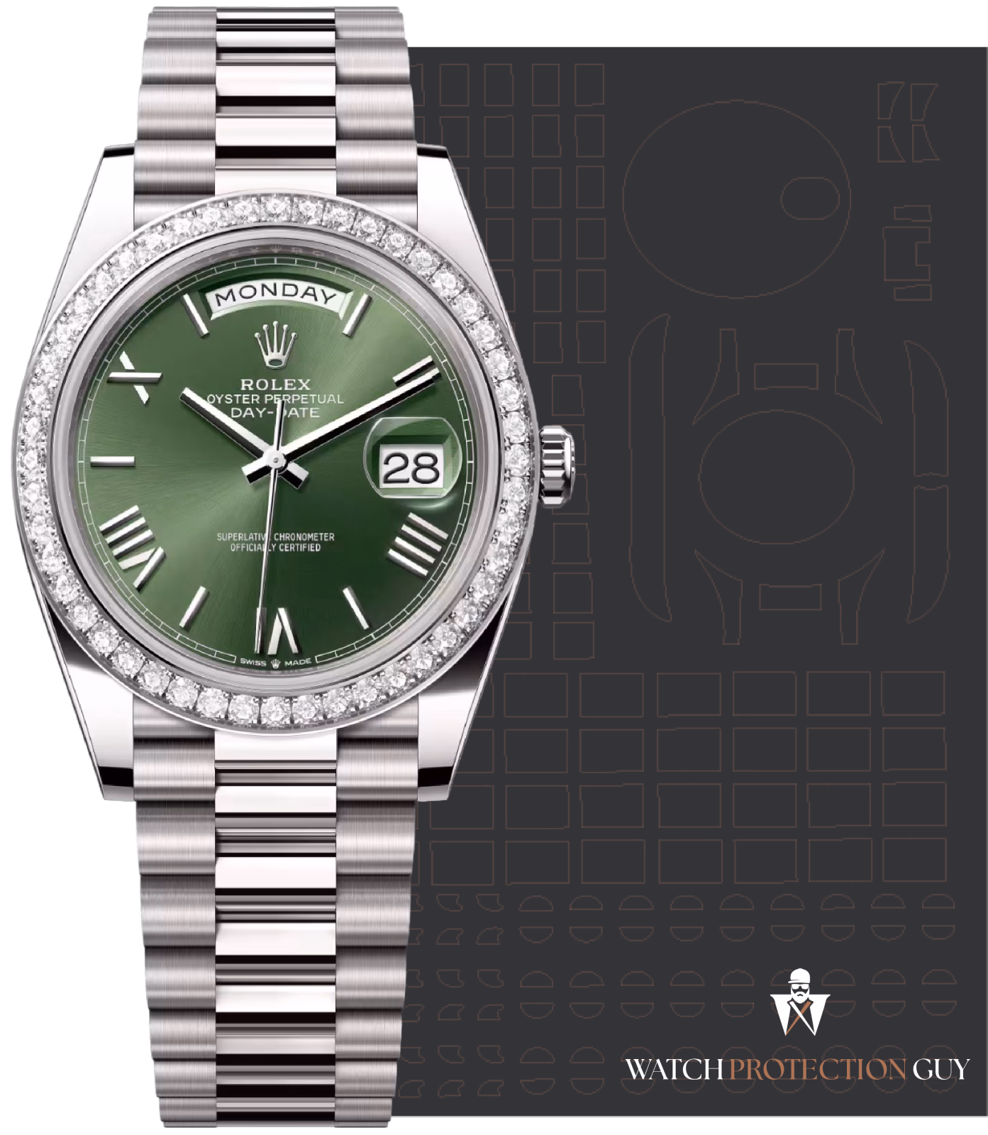 Rolex Day-Date 40 228349RBR, protection film kit