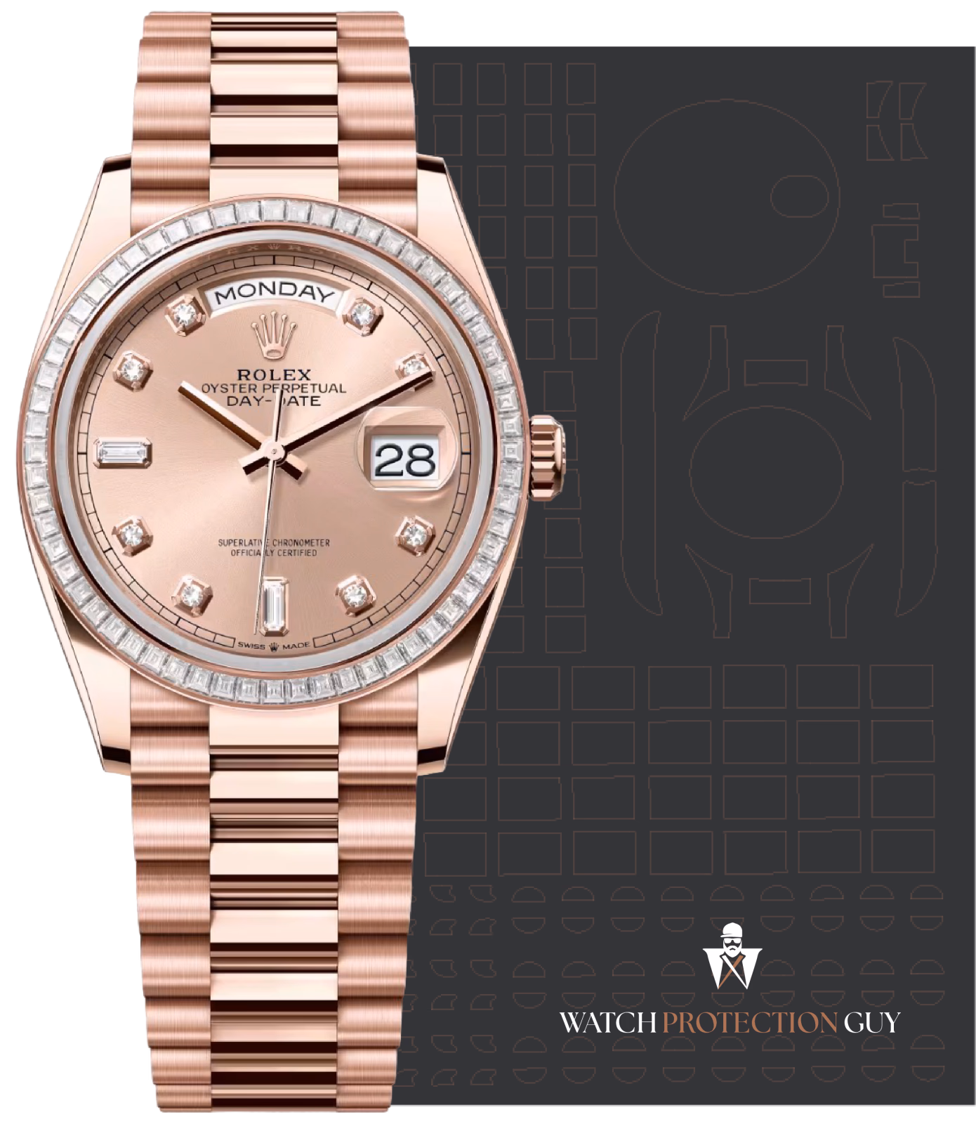 Rolex Day-Date 36 128395TBR, protection film kit