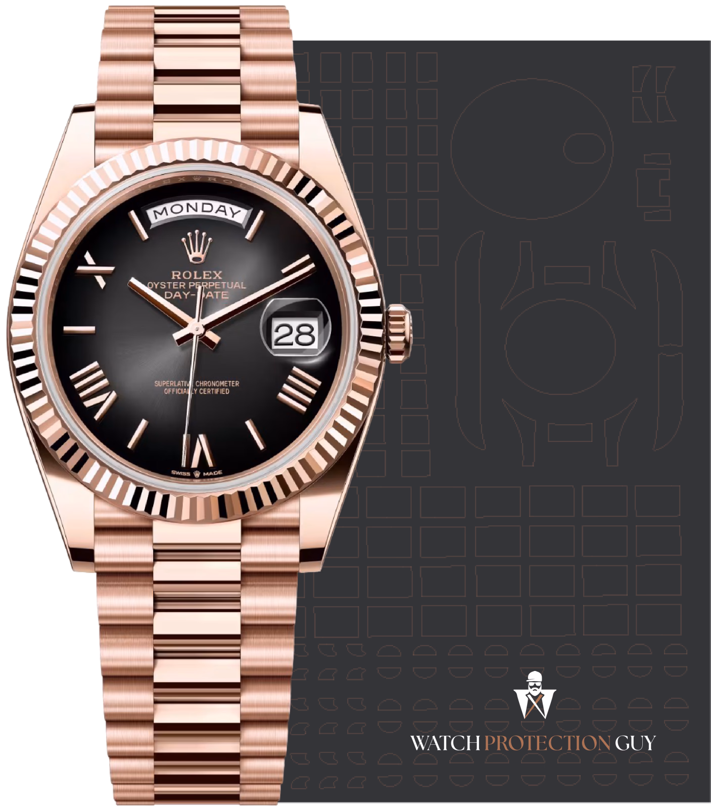Rolex Day-Date 36 128235, protection film kit