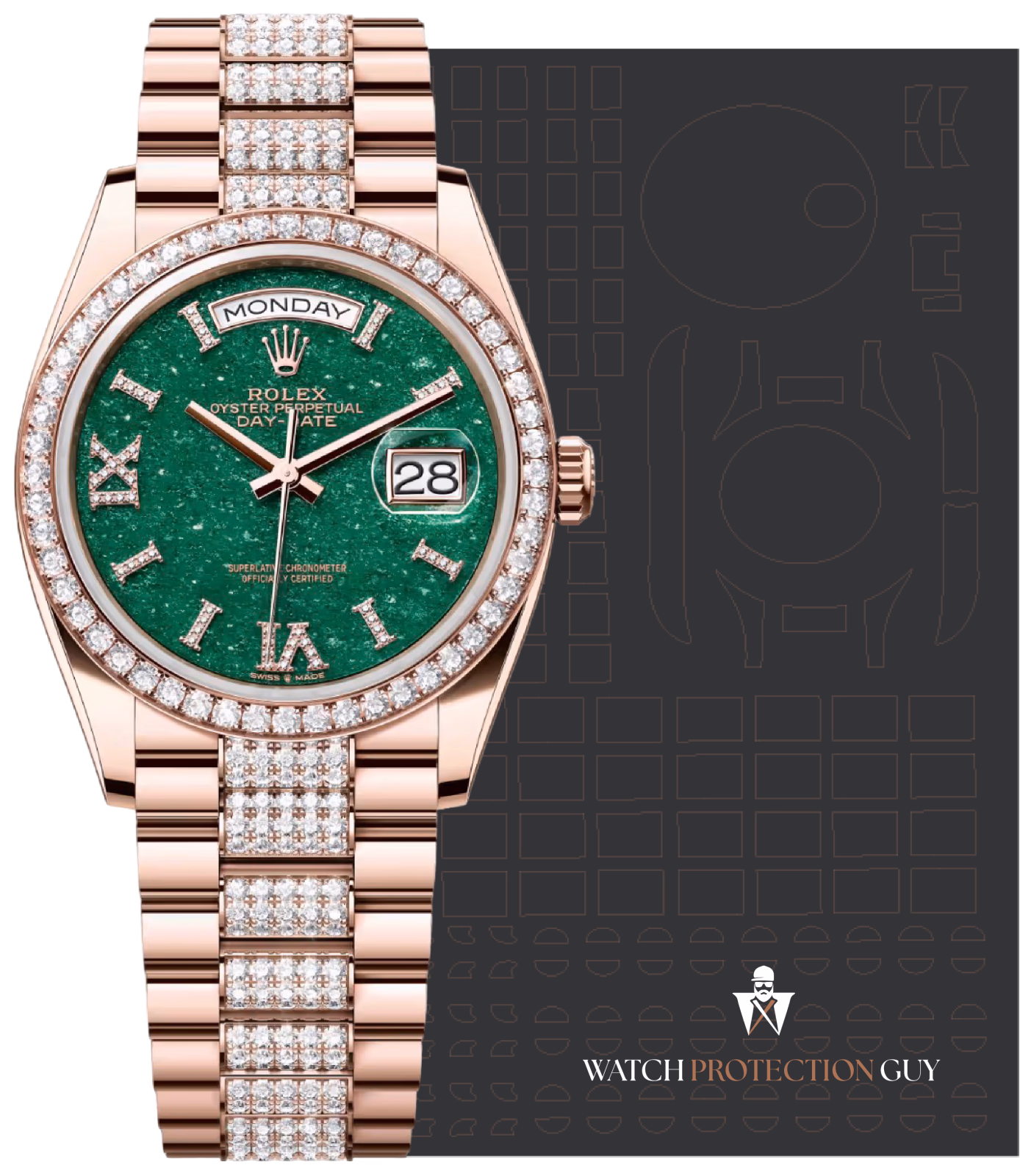 Rolex Day-Date 36 128345RBR, protection film kit