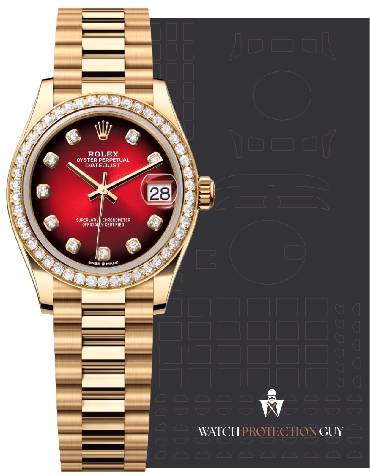 Rolex Datejust 31 278288RBR, protection film kit