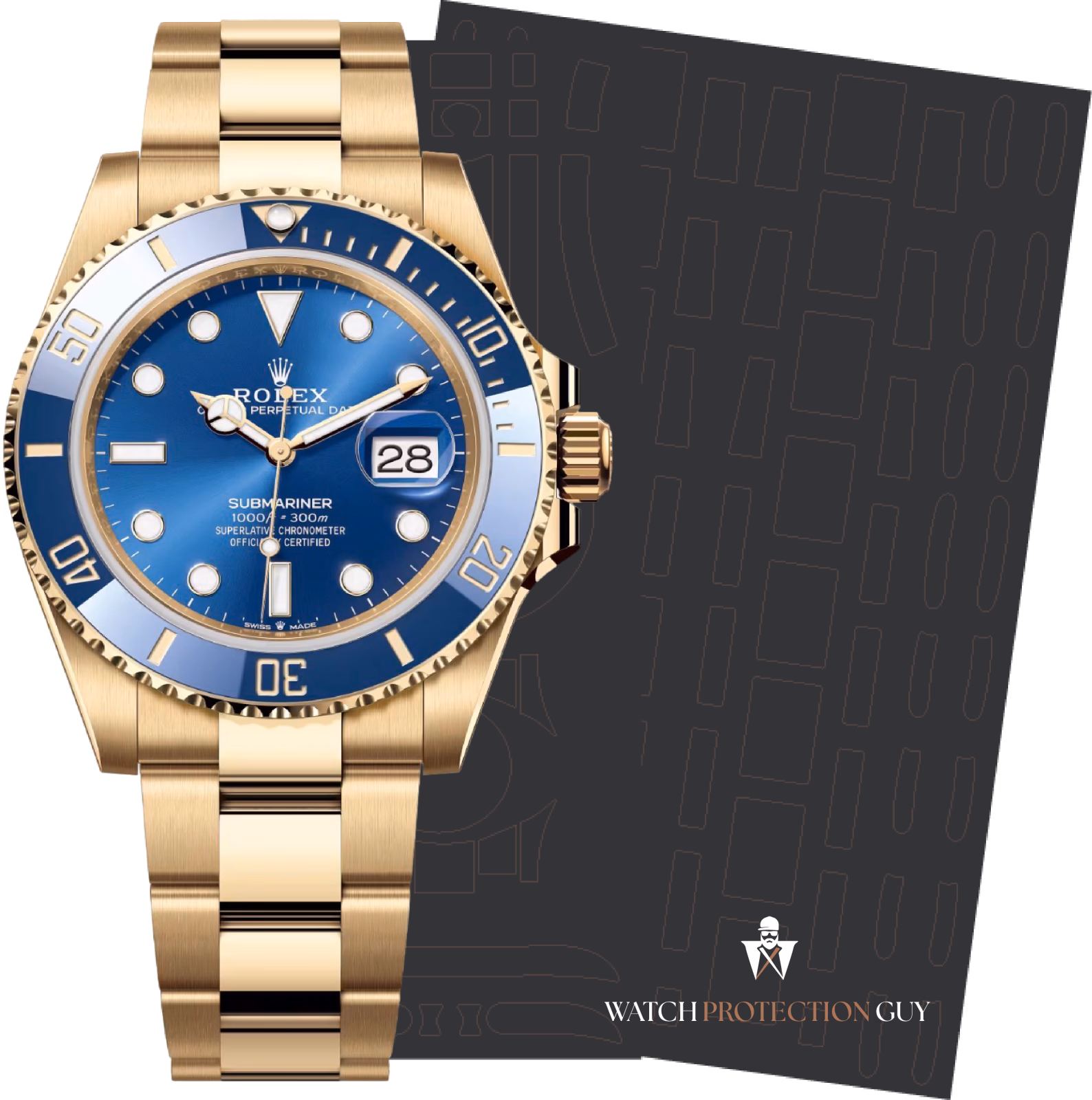 Rolex Submariner Date 126618LB, protection film kit