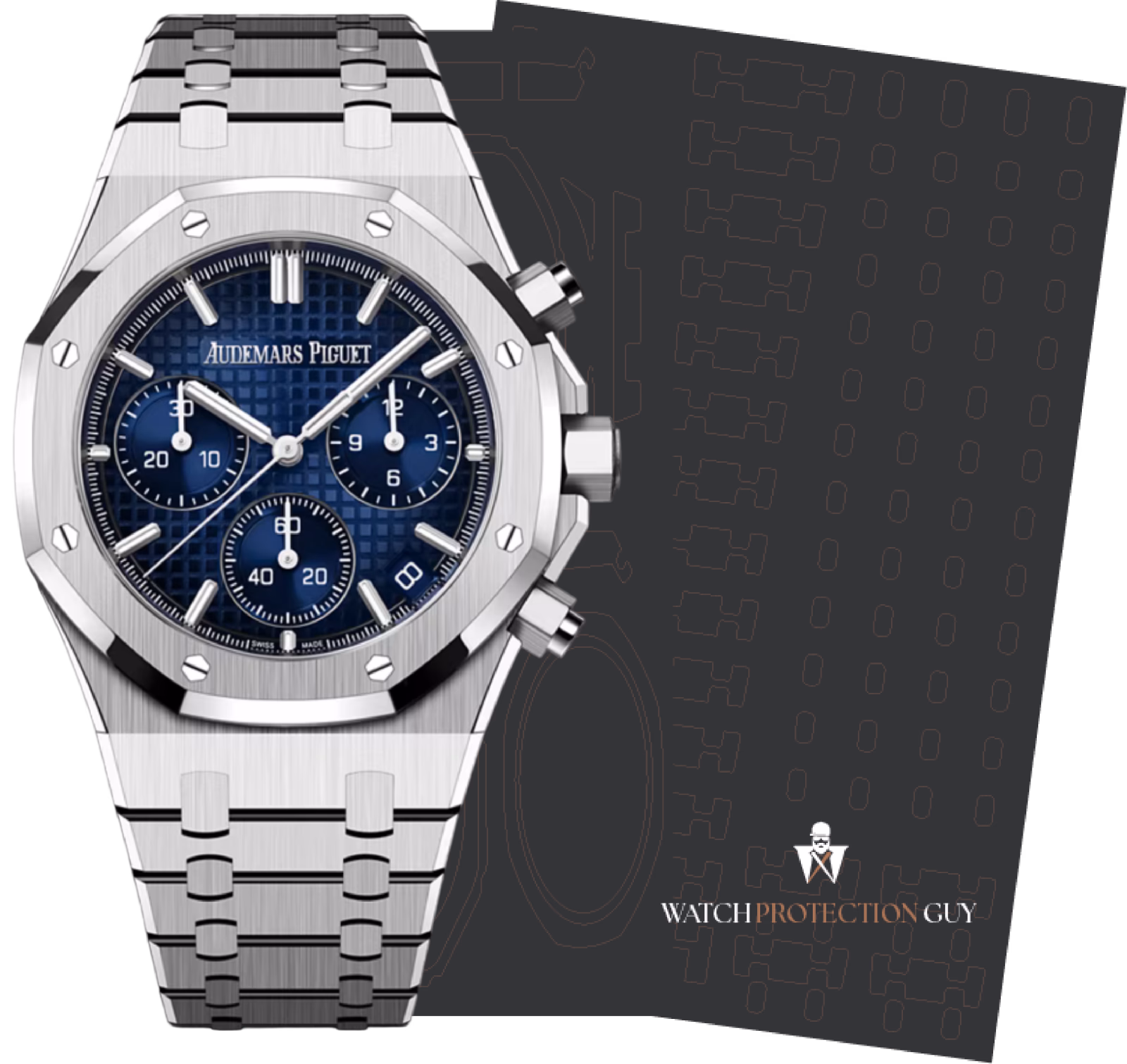 Audemars Piguet Royal Oak 41 Chronograph 26240BC.OO.1320BC.04, protection film kit