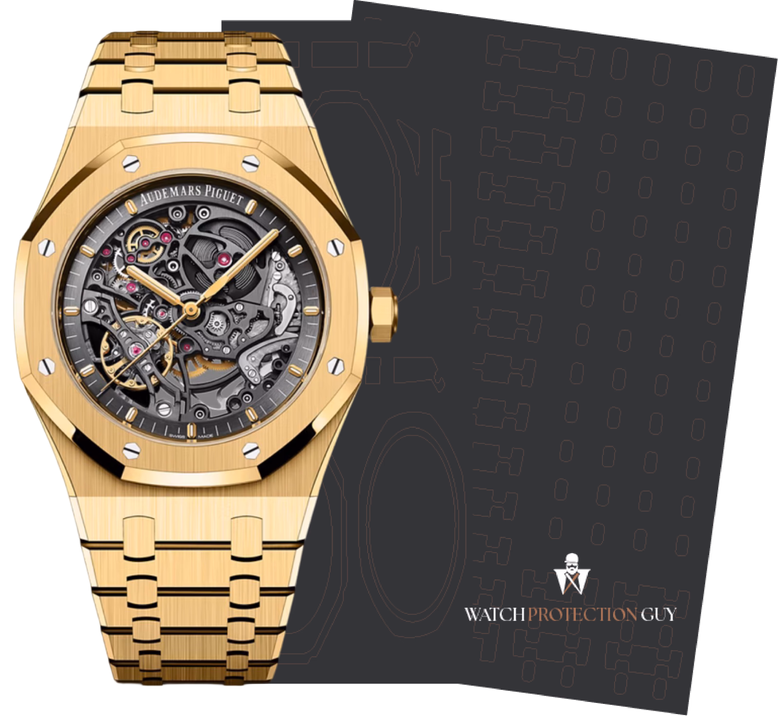 Audemars Piguet Royal Oak 41 Double Balance Wheel Openworked 15407BA.OO.1220BA.01, protection film kit