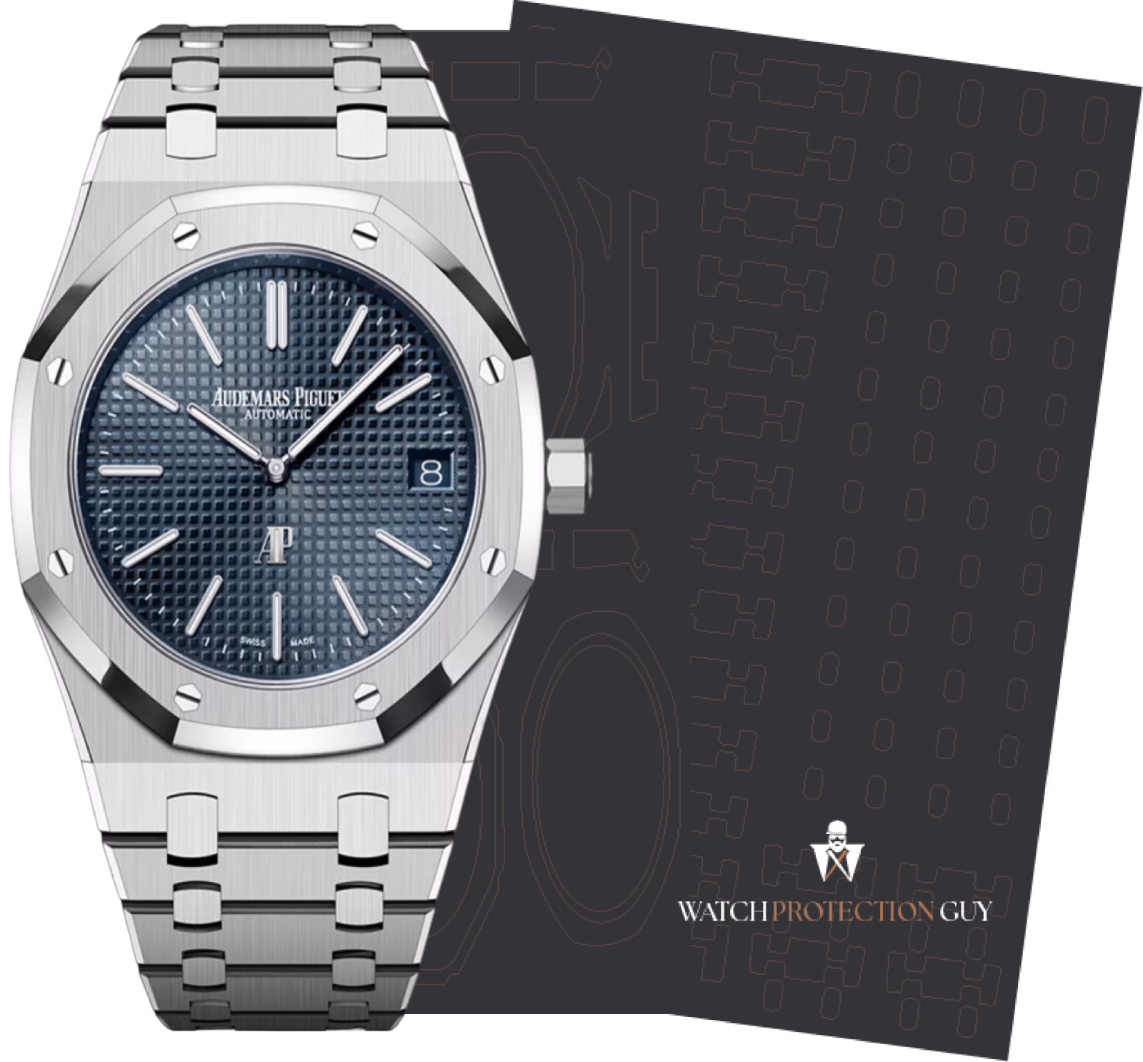 Audemars Piguet Royal Oak 39"Jumbo" Extra-Thin 16202ST.OO.1240ST.02, protection film kit