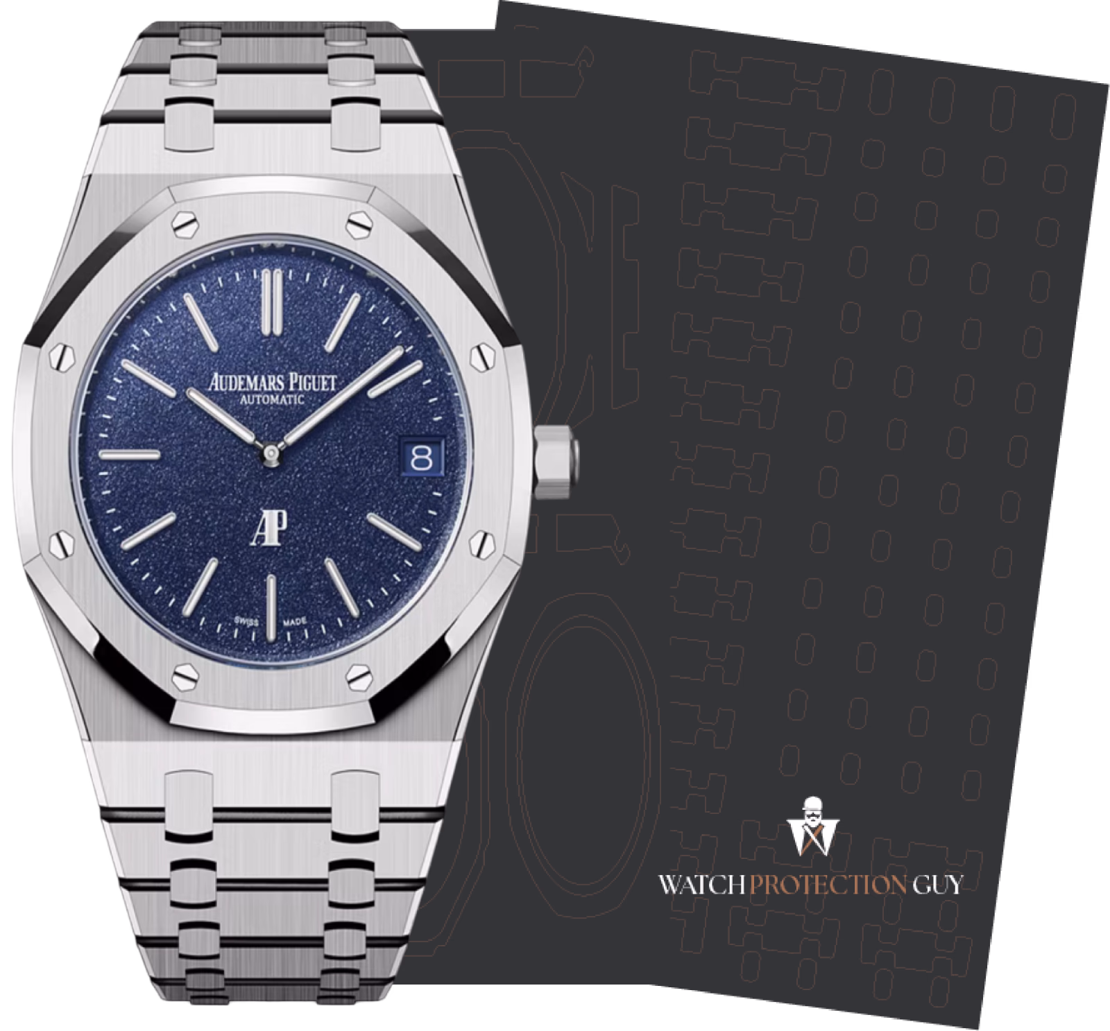 Audemars Piguet Royal Oak 39 “Jumbo” Extra-Thin 16202BC.OO.1240BC.02, protection film kit