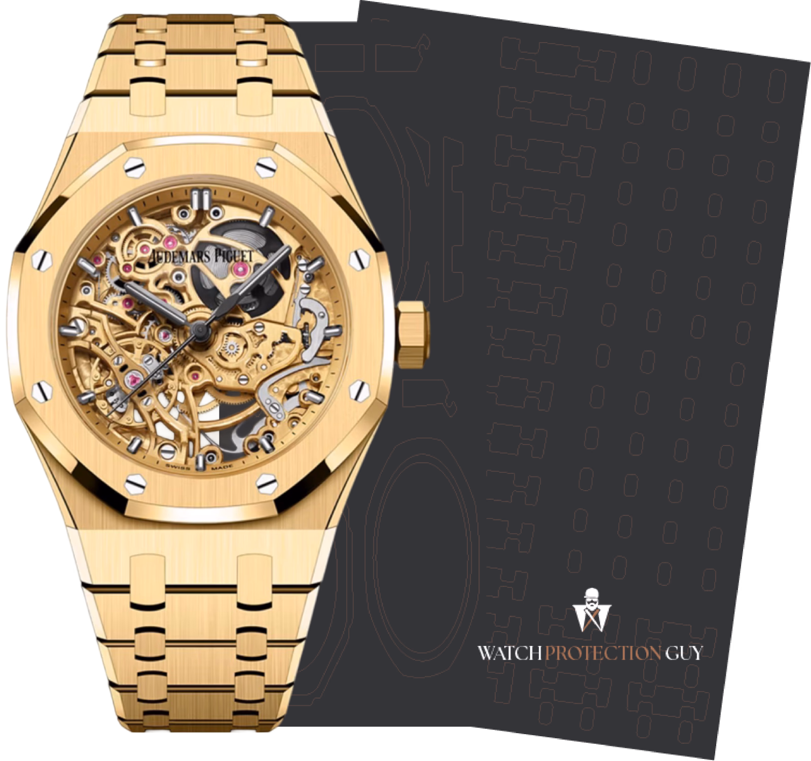 Audemars Piguet Royal Oak 37 Double Balance Wheel Openworked 15467BA.OO.1256BA.01, protection film kit