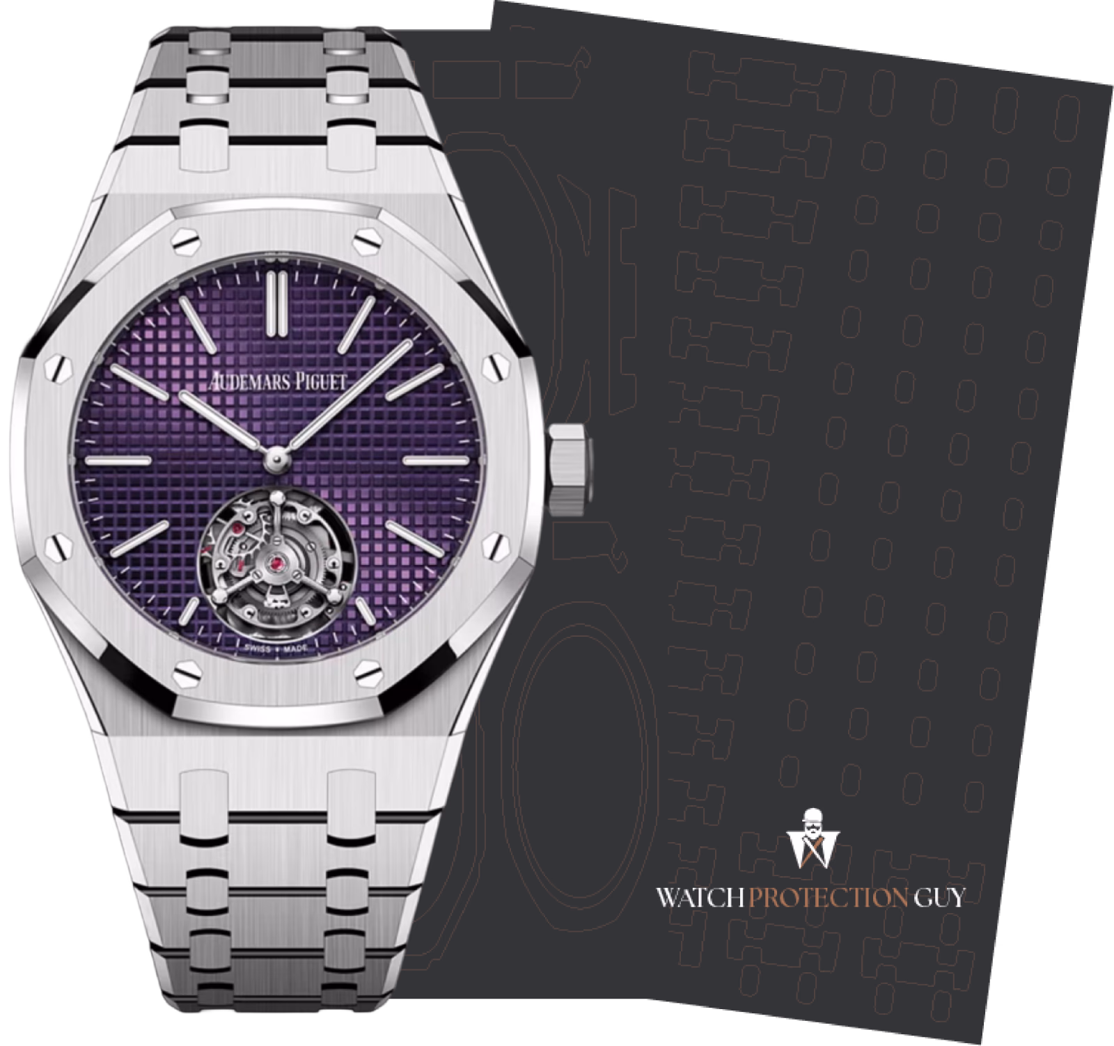 Audemars Piguet Royal Oak 37 Selfwinding Flying Tourbillon Extra-Thin (RD#3) 26660ST.OO.1356ST.02, protection film kit