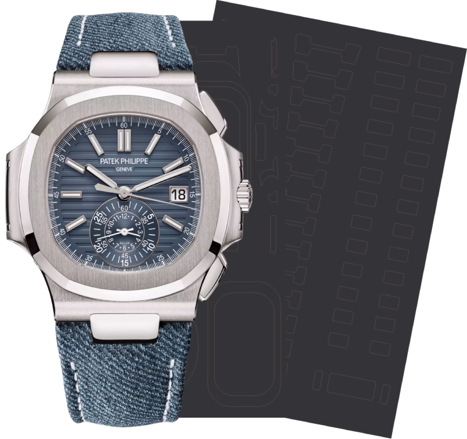 Patek Philippe  NAUTILUS FLYBACK CHRONOGRAPH. DATE. 5980/60G-001 , protection film kit