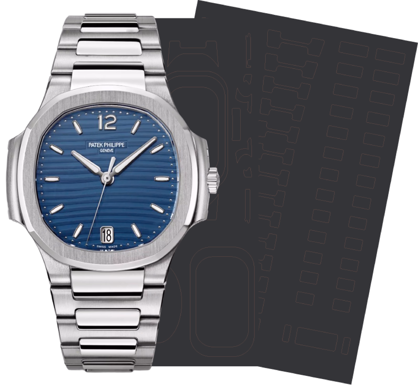 Patek Philippe DATE SWEEP SECONDS 7118/1A-001 , protection film kit