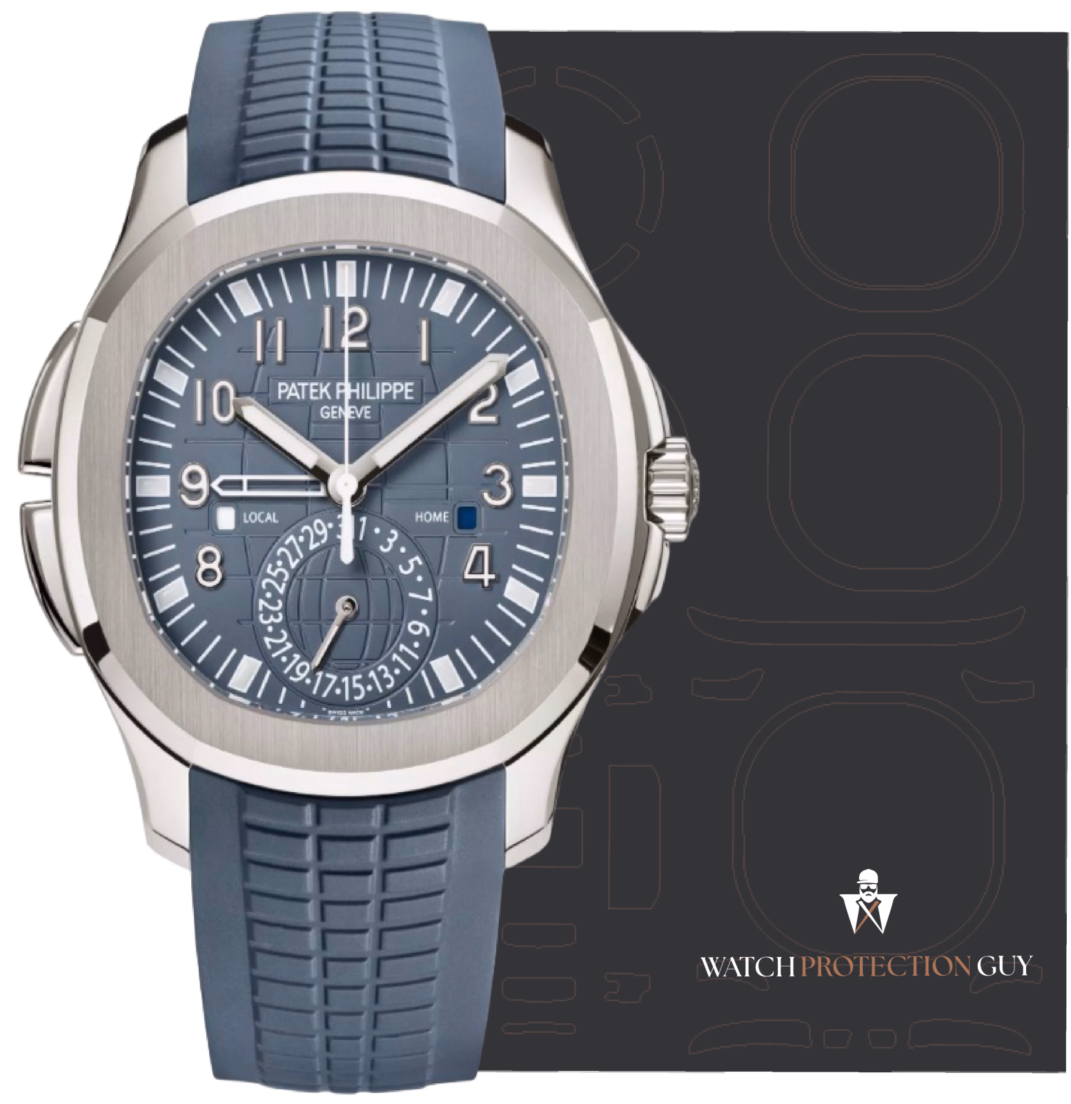 Patek Philippe AQUANAUT TRAVEL TIME 5164G-001, protection film kit