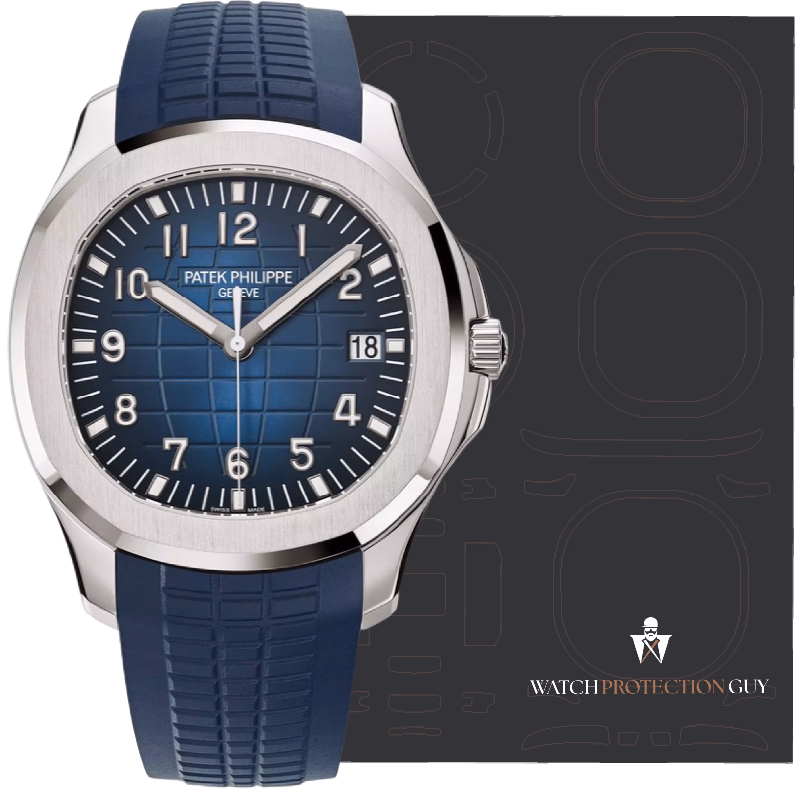 Patek Philippe DATE. SWEEP SECONDS 5168G-001, protection film kit