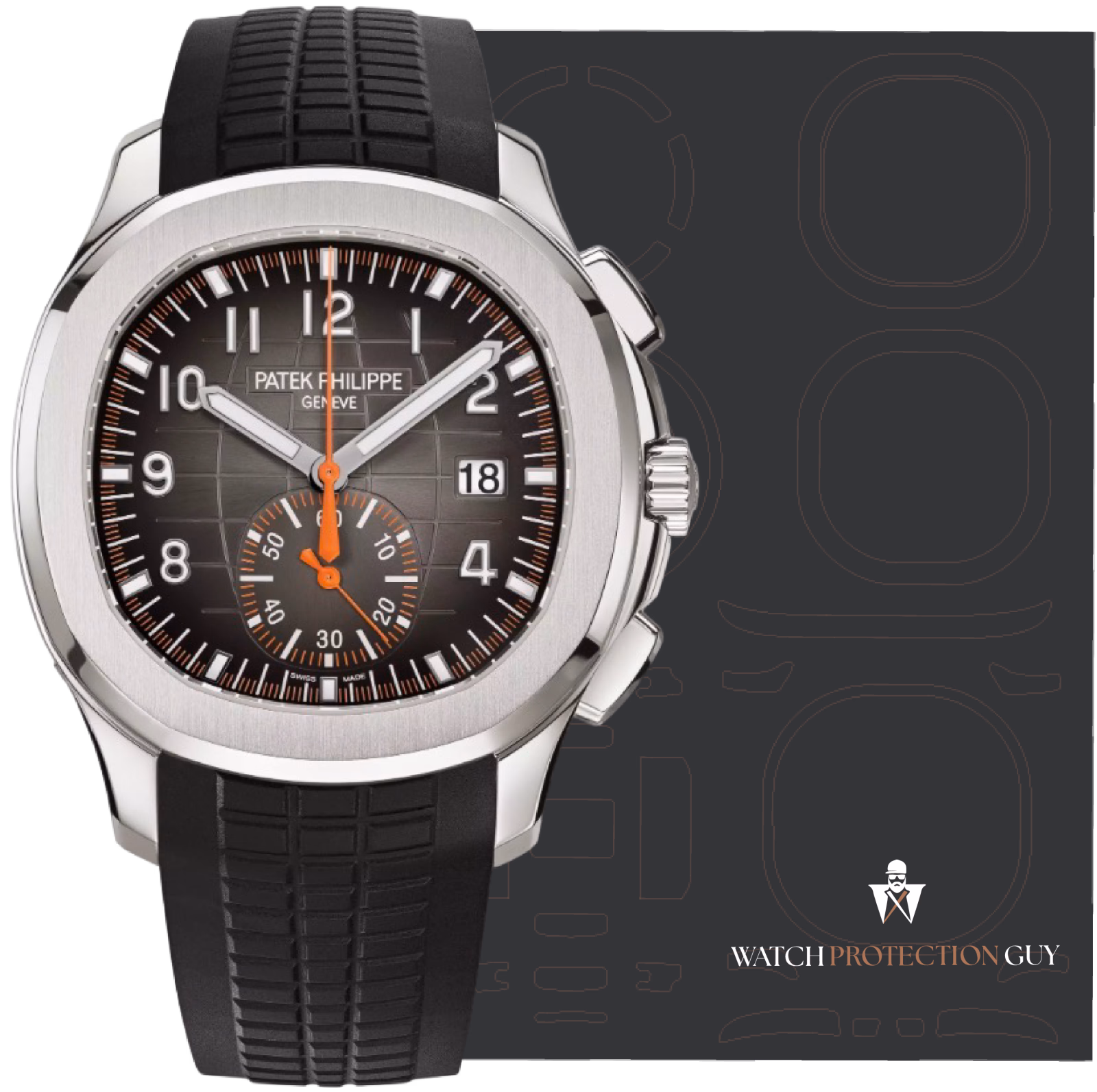 Patek Philippe AQUANAUT CHRONOGRAPH 5968A-001 , protection film kit