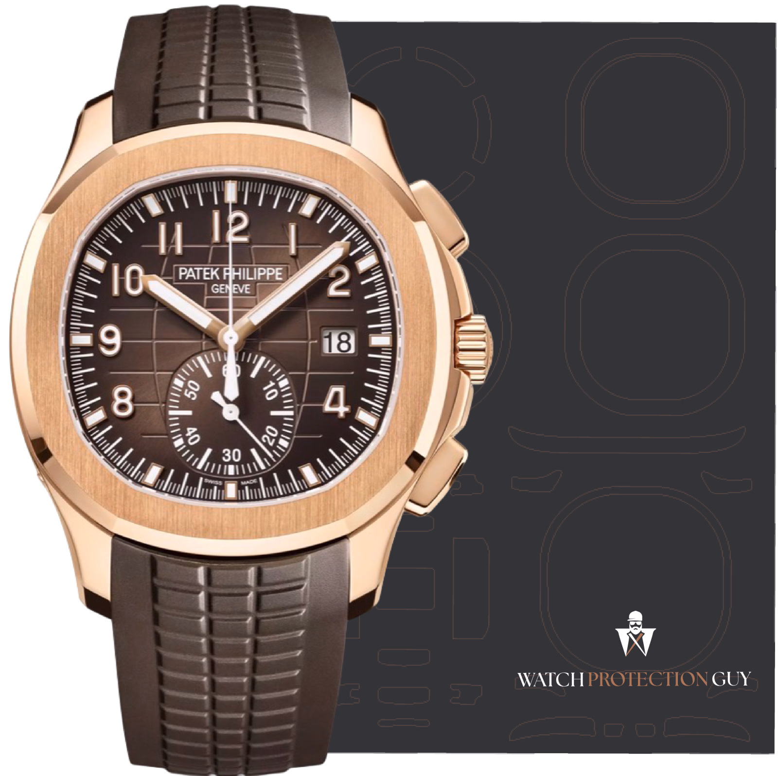 Patek Philippe AQUANAUT CHRONOGRAPH 5968R-001, protection film kit